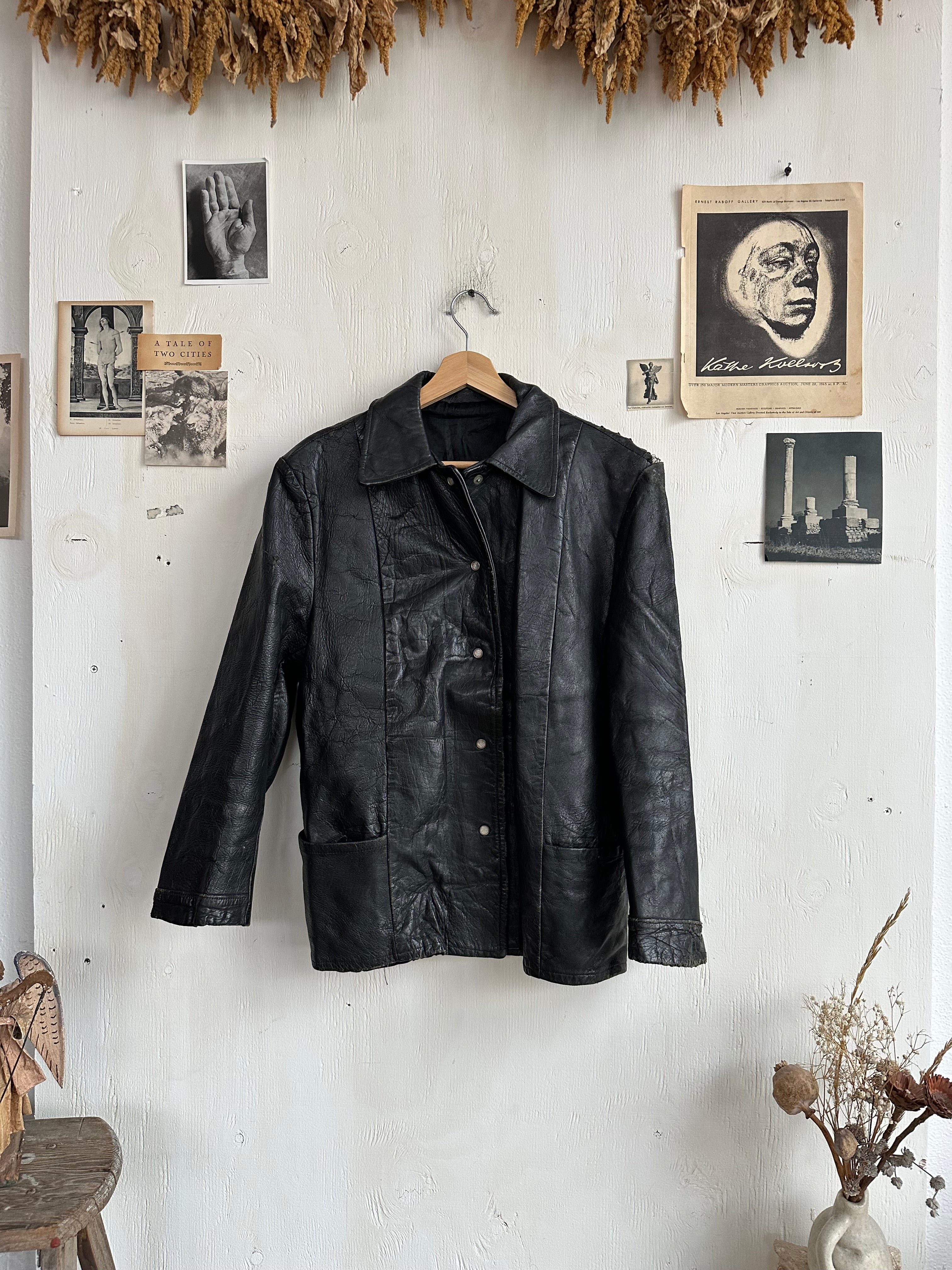 1960s Pearl Snap Leather Jacket (XS/S)