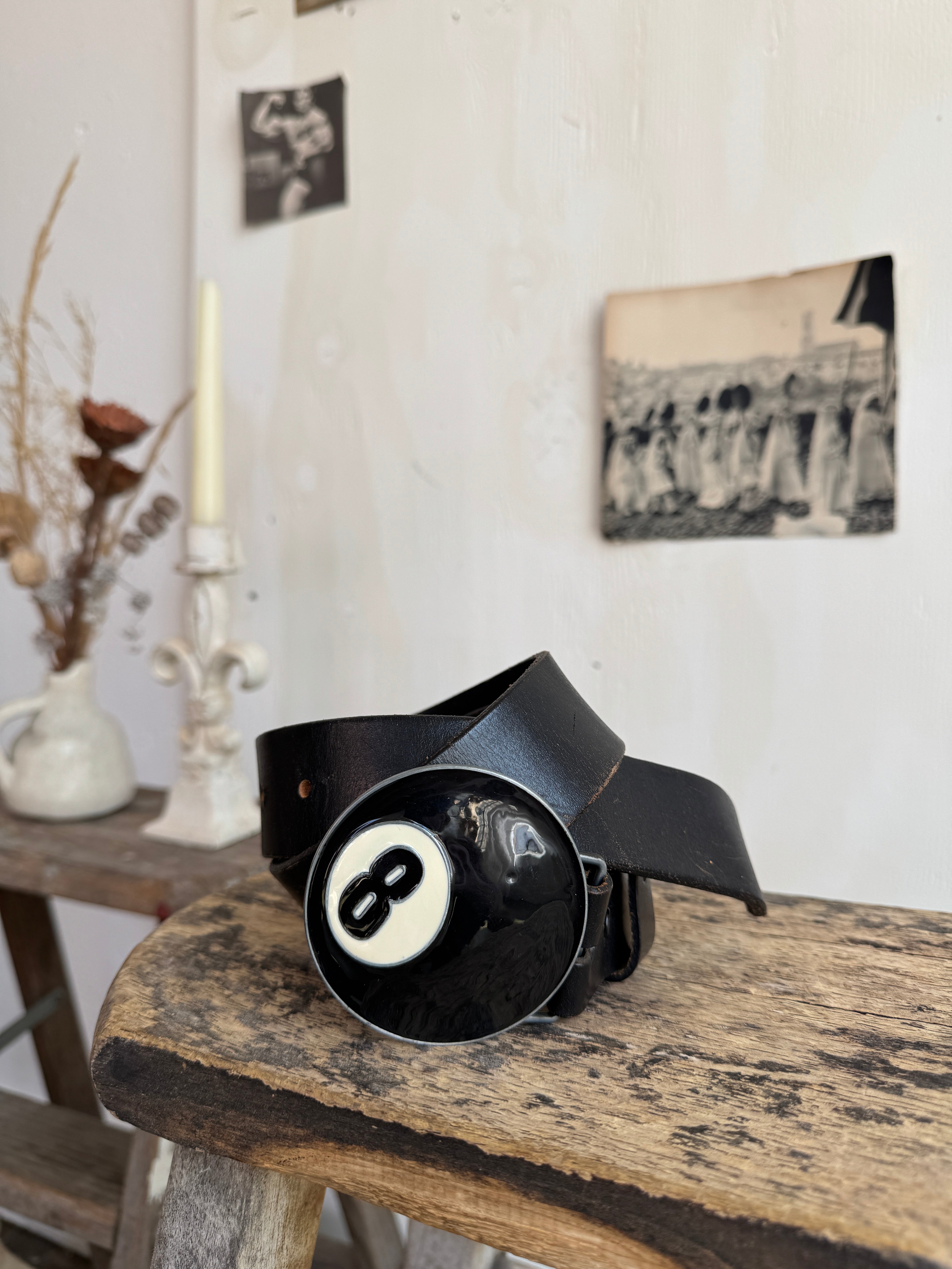 Vintage Carhartt Belt With 8 Ball Buckle (32"-34")