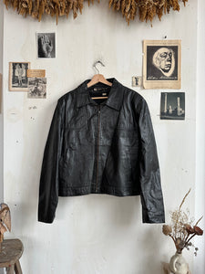 1970s Leather Jacket W/ Removable Liner (Boxy M)