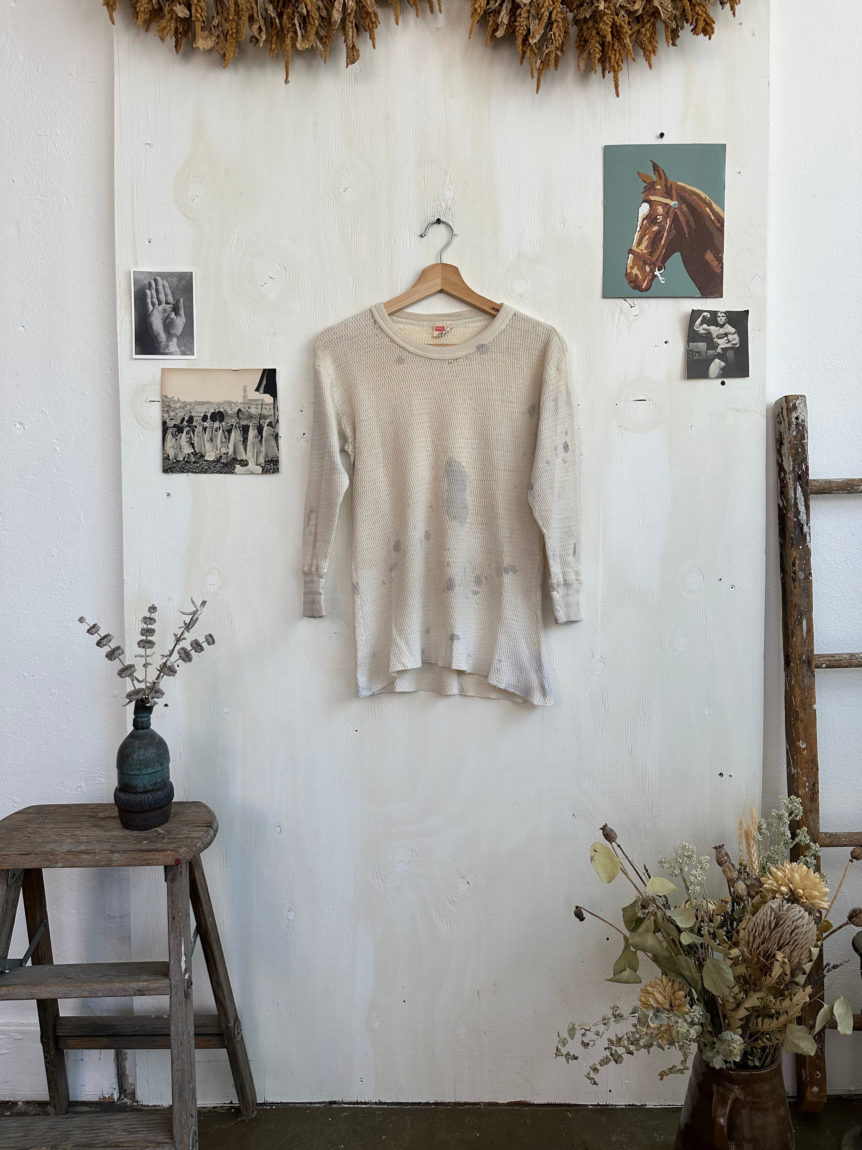1970s Thrashed Paper Thin Hanes Thermal (M)