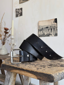 Vintage Heavy Black Belt (31"-35")