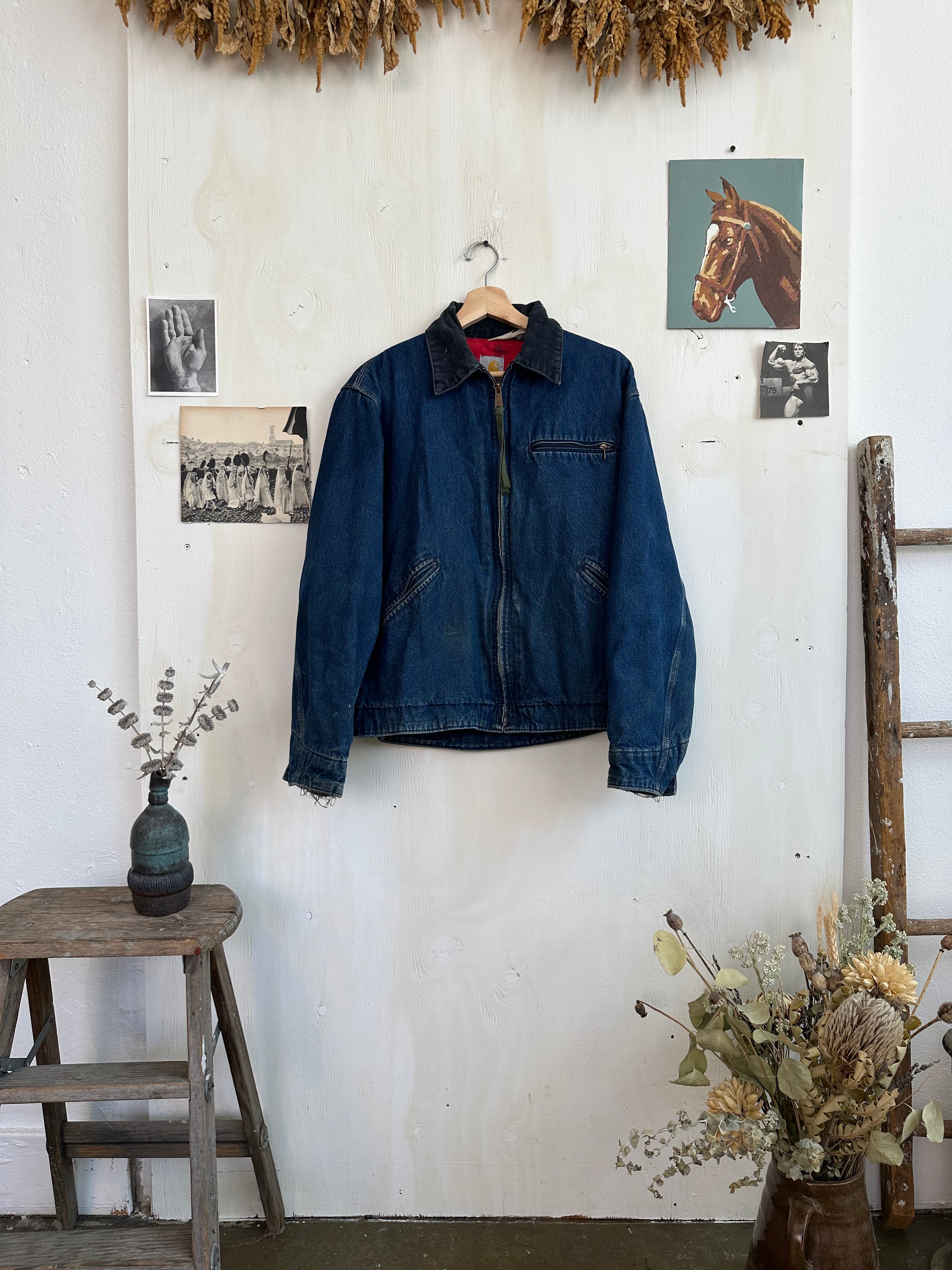 1980s Lined Carhartt Denim Work Jacket (Boxy M)