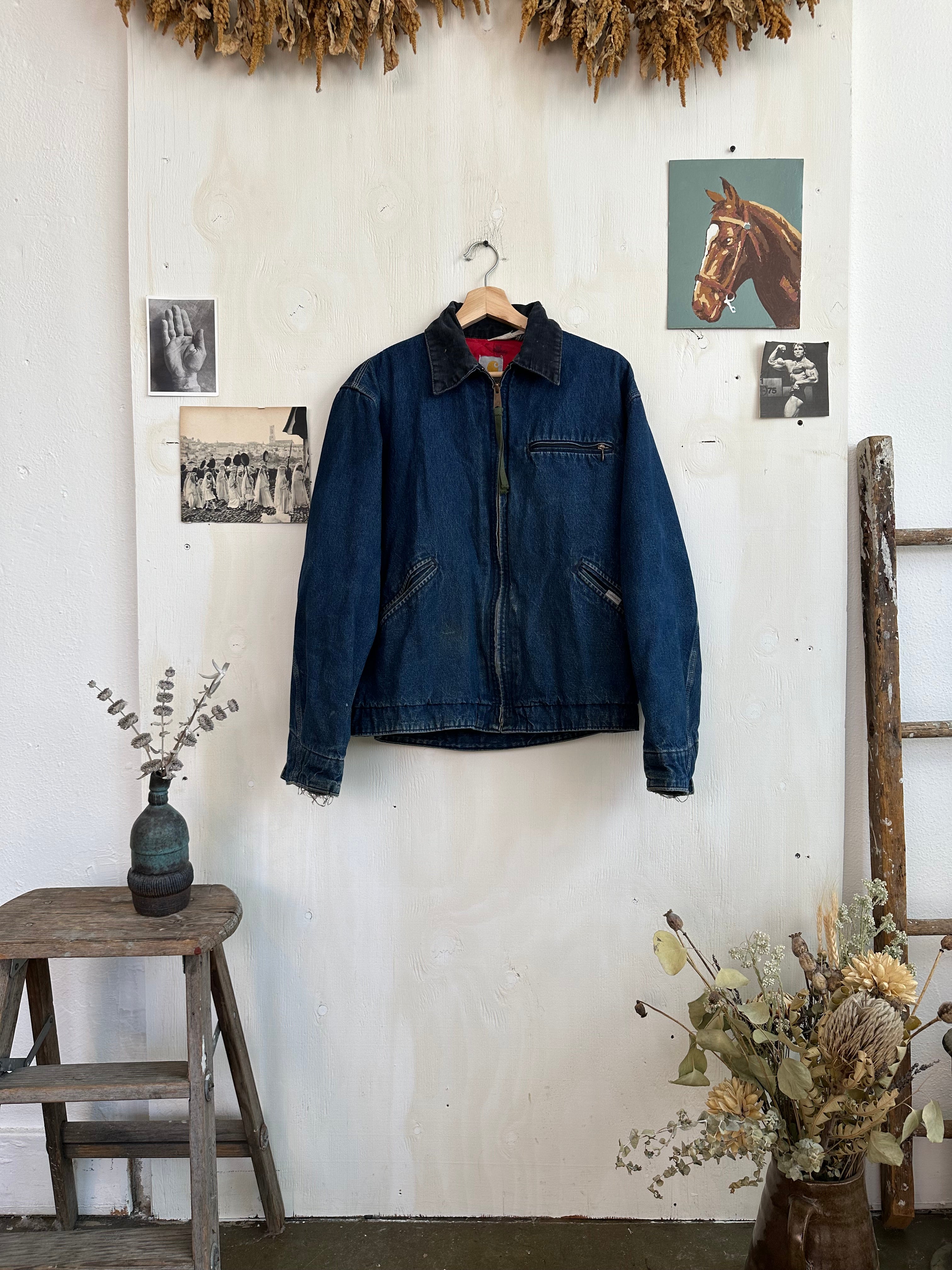 1980s Lined Carhartt Denim Work Jacket (Boxy M)