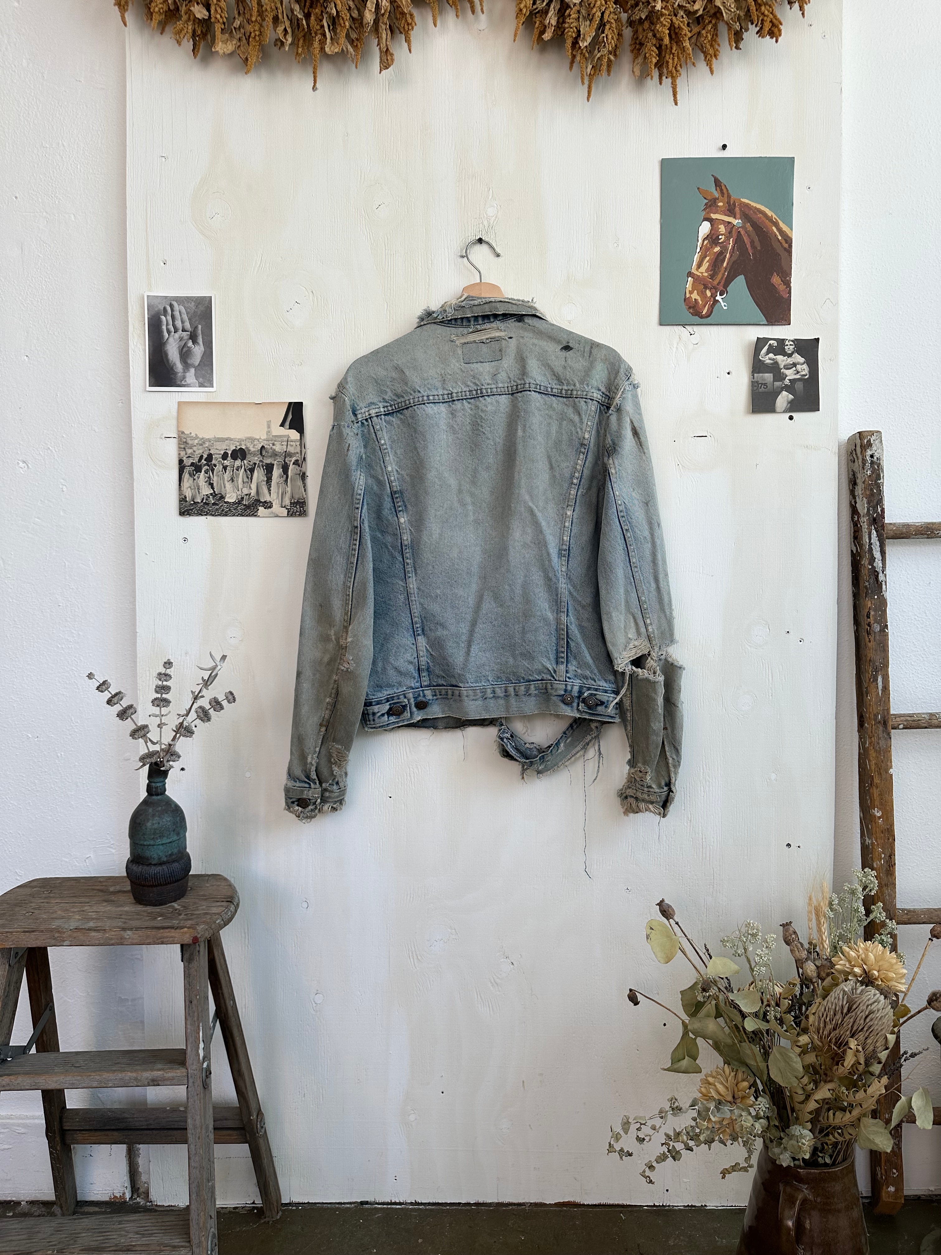 1980s Shredded Denim Jacket (M)