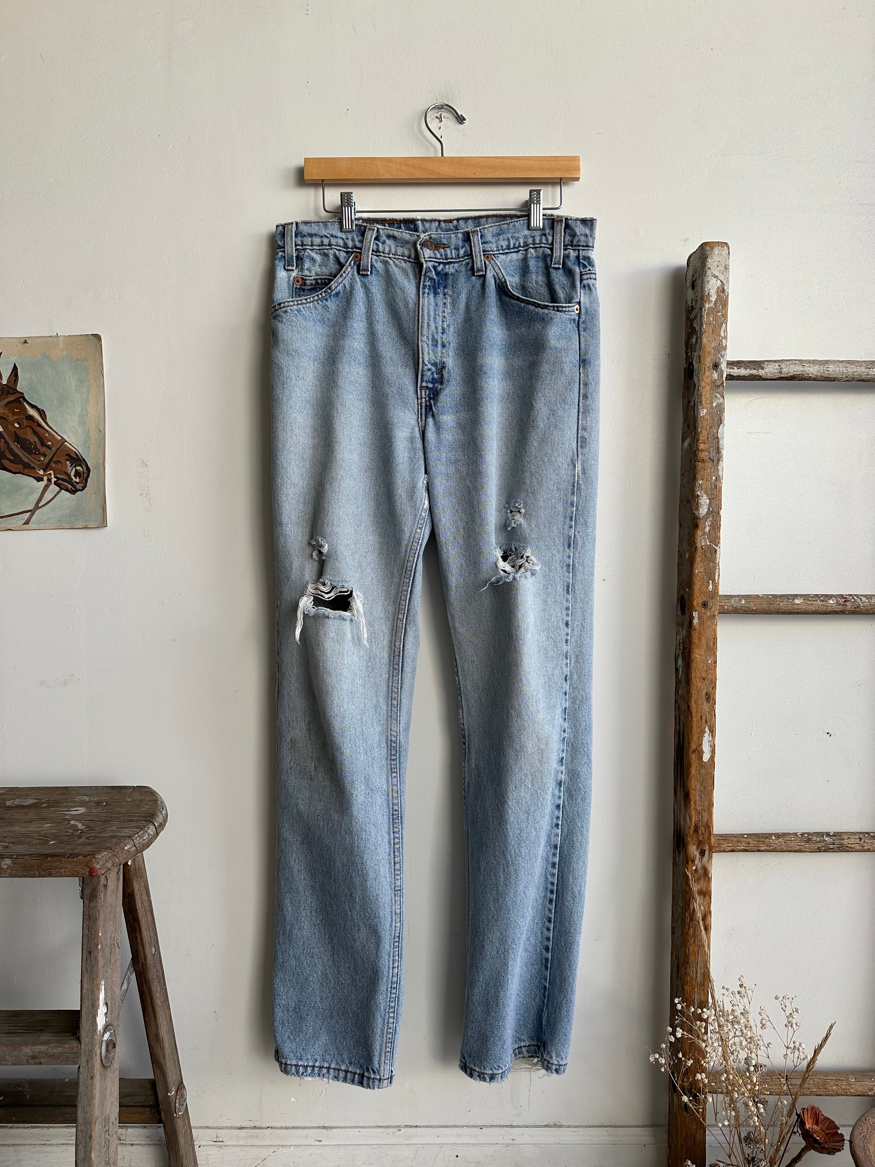 1980s Well-Worn Levi’s 505 Orange Tabs (33 x 32)