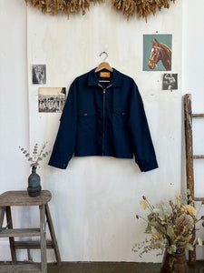 1970s Dark Blue Insulated Work Jacket (Boxy M/L)