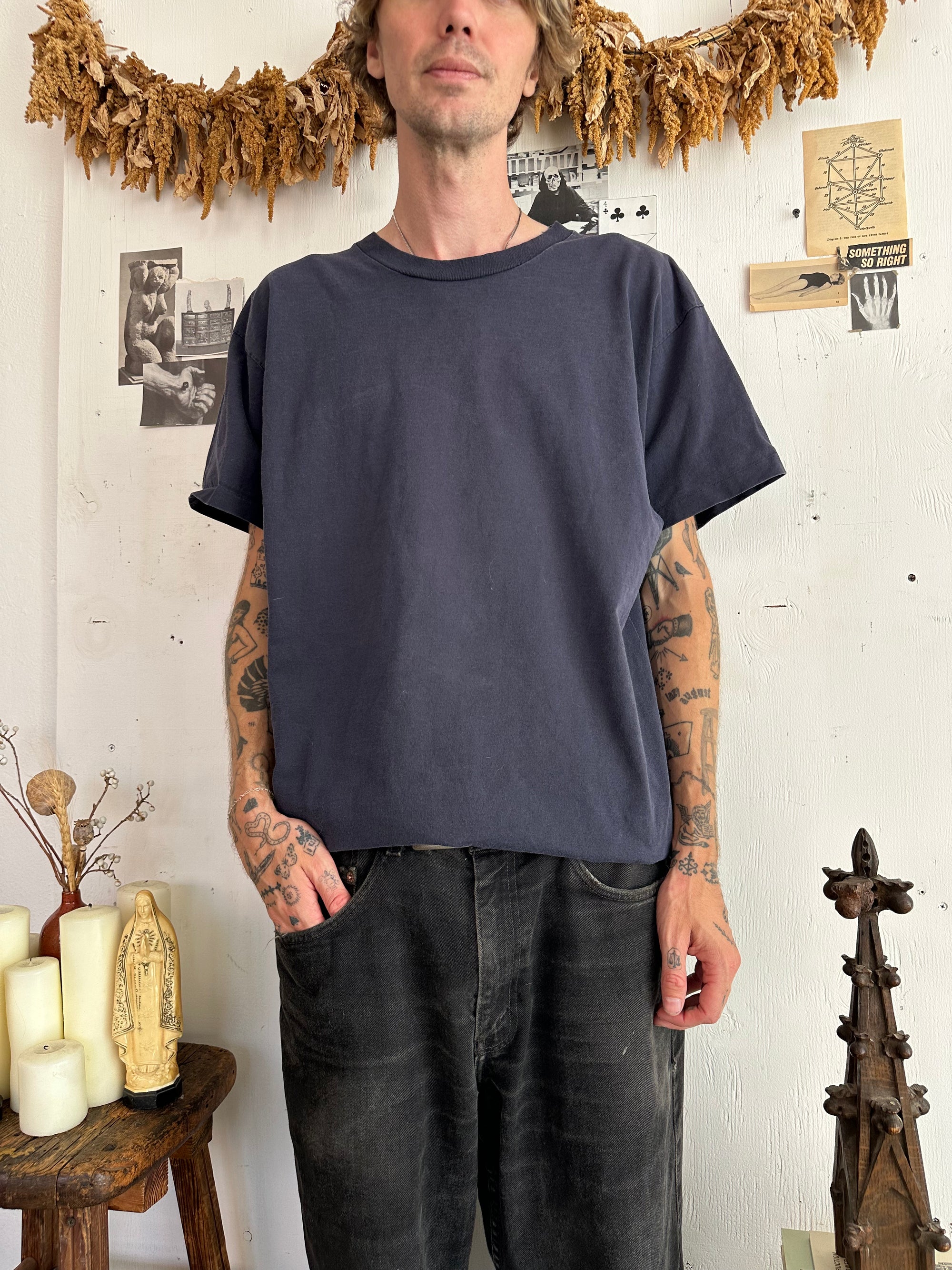 1990s Cool Toned Black T-Shirt