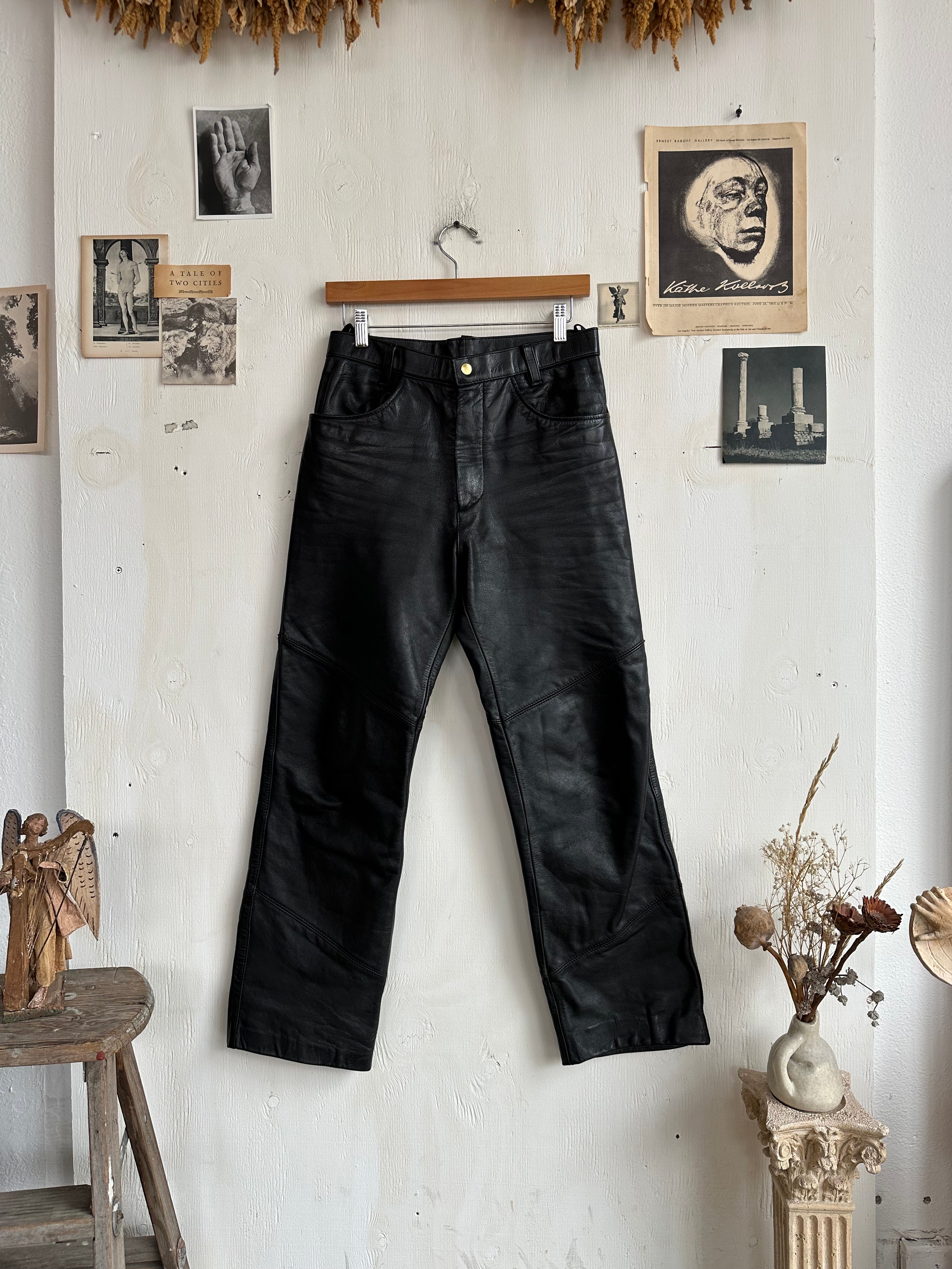 1980s Wilson Straight Leg Leather Pants (30/28)