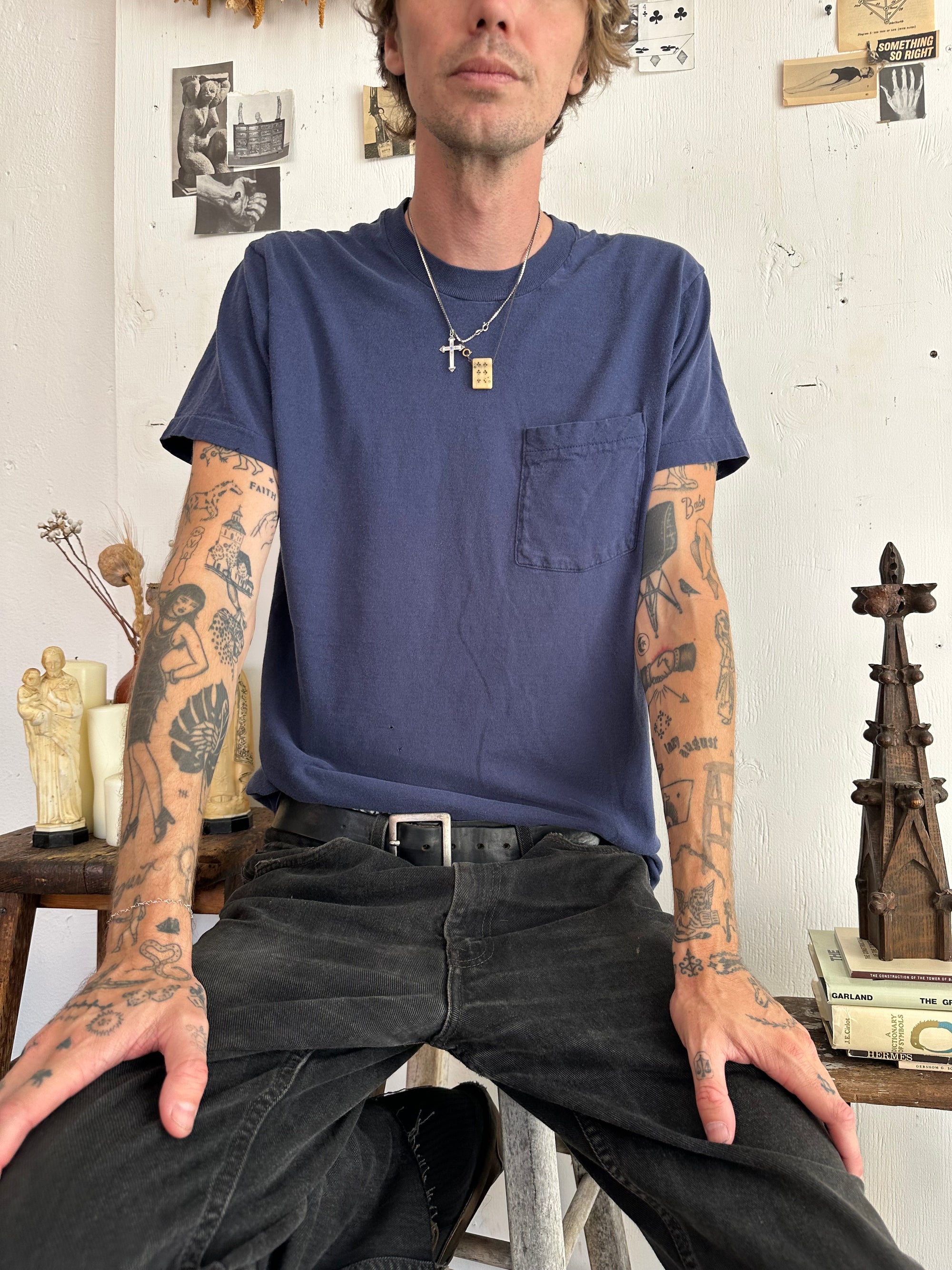 1990s Navy Pocket Tee