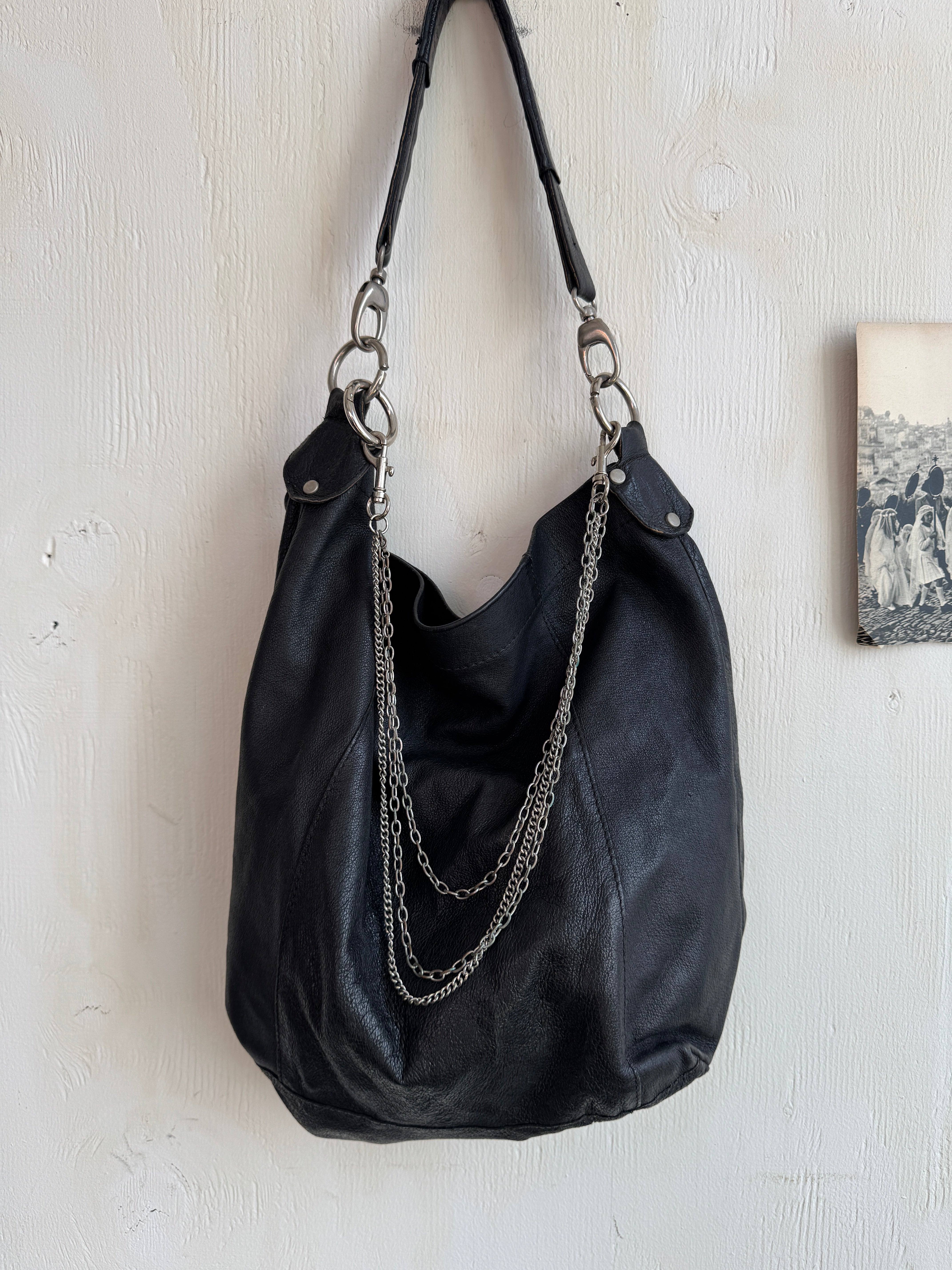 Vintage Made in Italy Hobo Bag w/ Chain