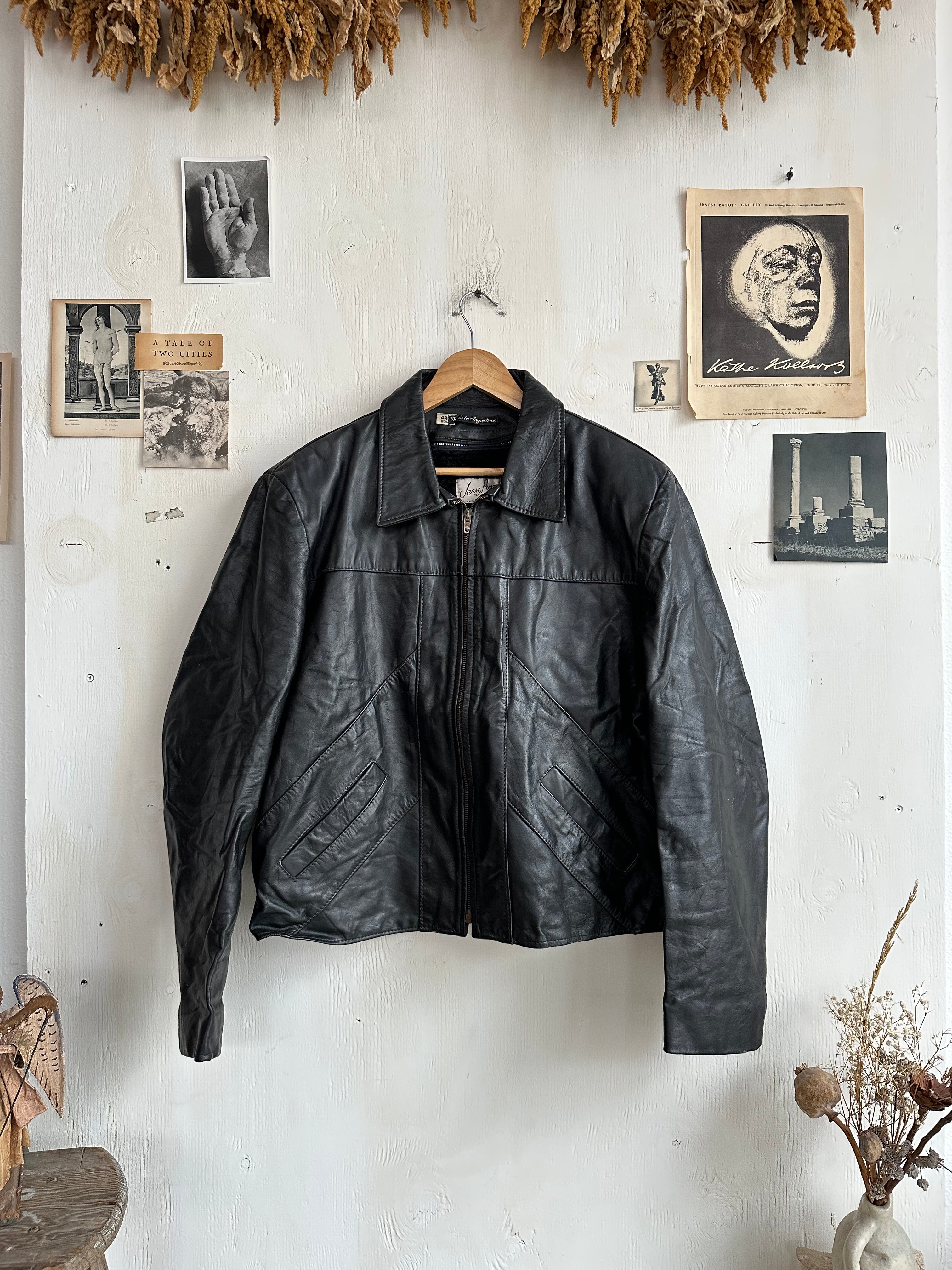 1970s Fleece Lined Leather Jacket (M/L)