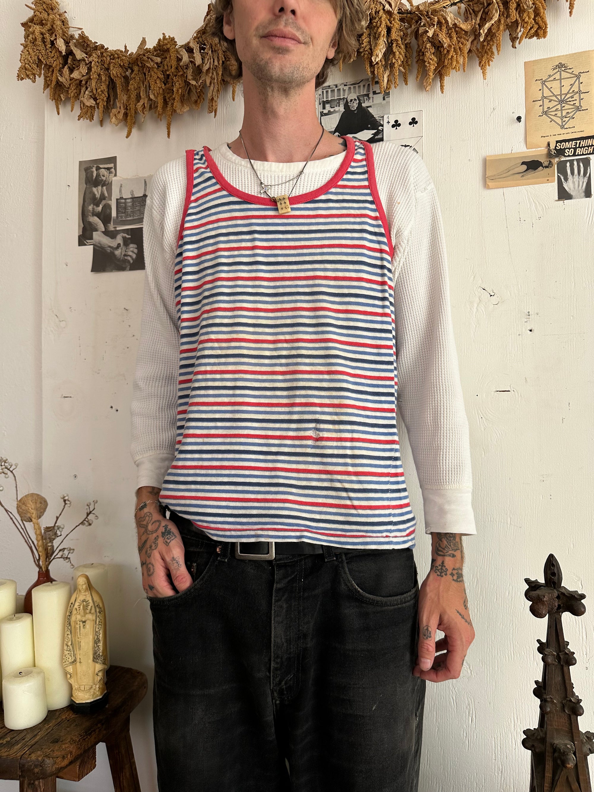 1980s Striped Tank Top