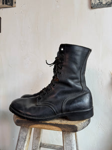 Vintage Combat Boots w/ Tiger-like Patina (9 1/2)