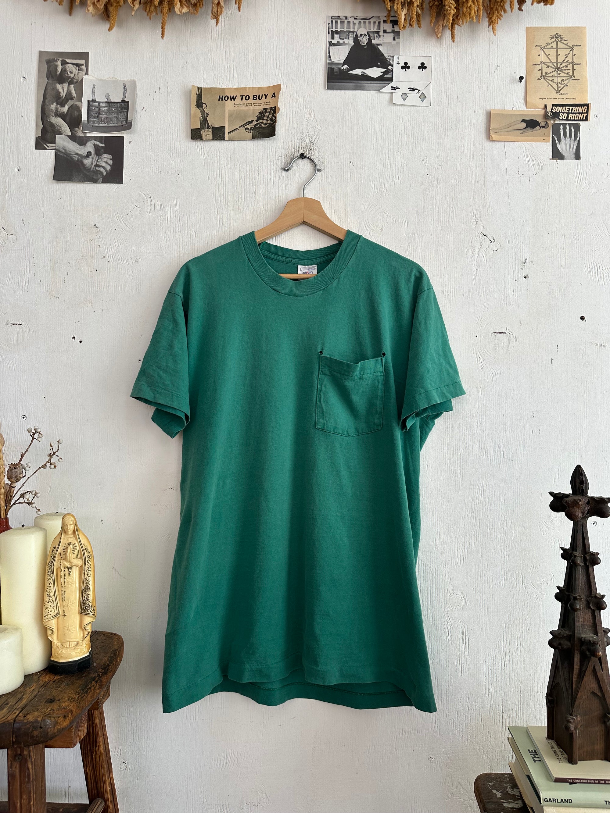 1990s Faded Kelly Green Pocket Tee