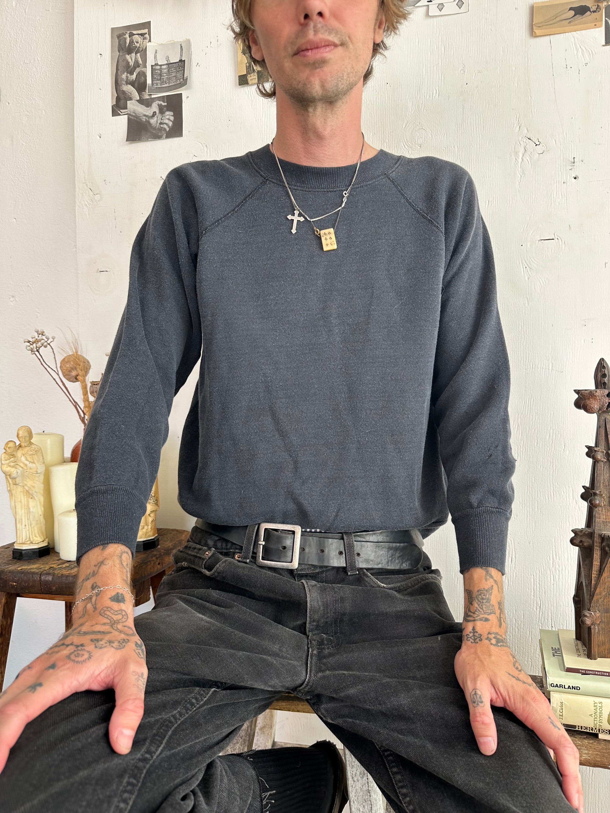 1980s Faded Black Sweatshirt