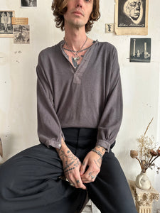 1970s Well Worn and Repaired Henley (Boxy XL)