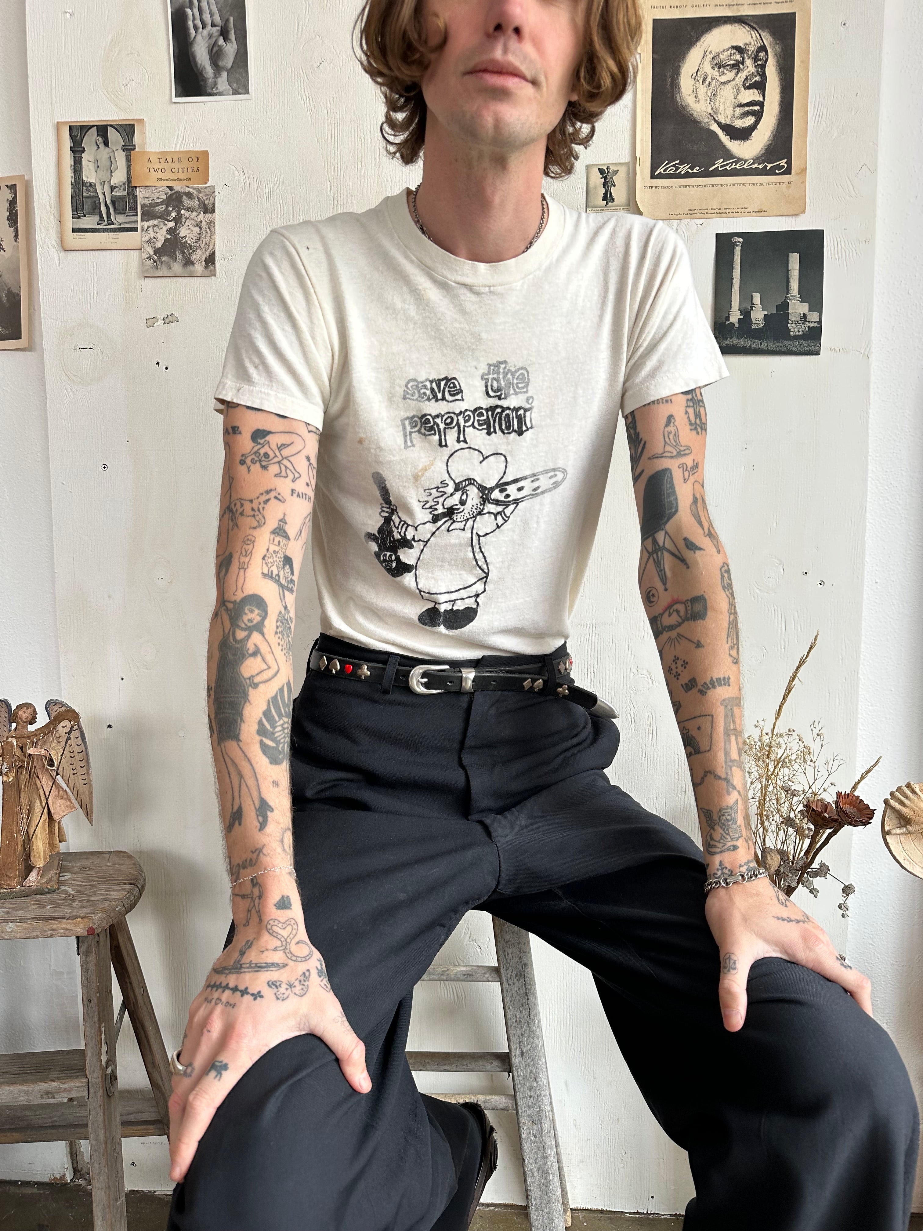 1970s Save The Pepperoni Tee (M)