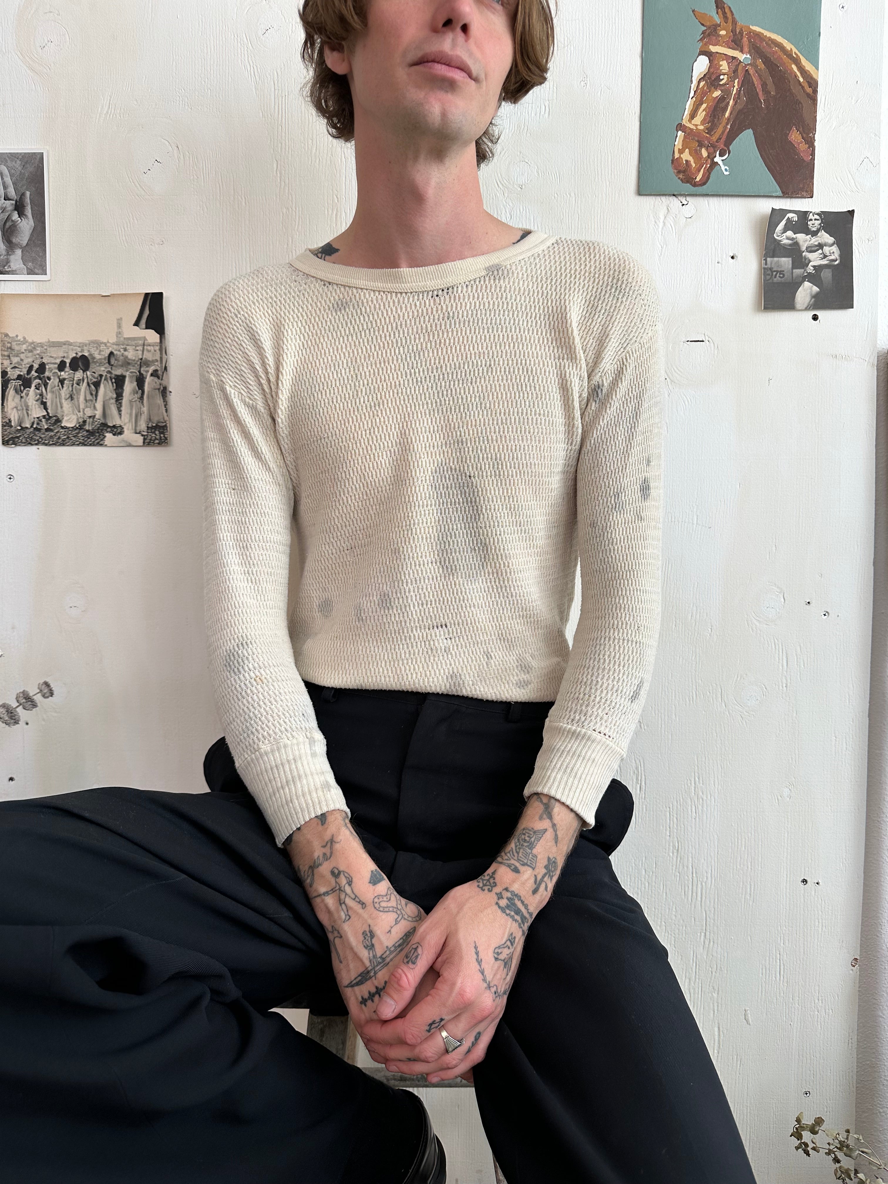 1970s Thrashed Paper Thin Hanes Thermal (M)