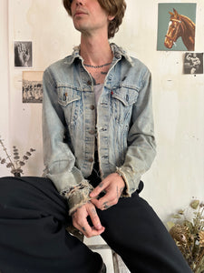 1980s Shredded Denim Jacket (M)