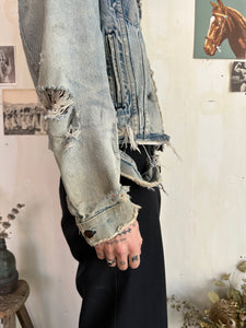 1980s Shredded Denim Jacket (M)