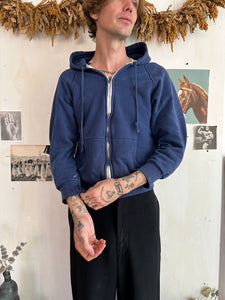 1970s Thrashed Navy Blue Hoodie (S/M)