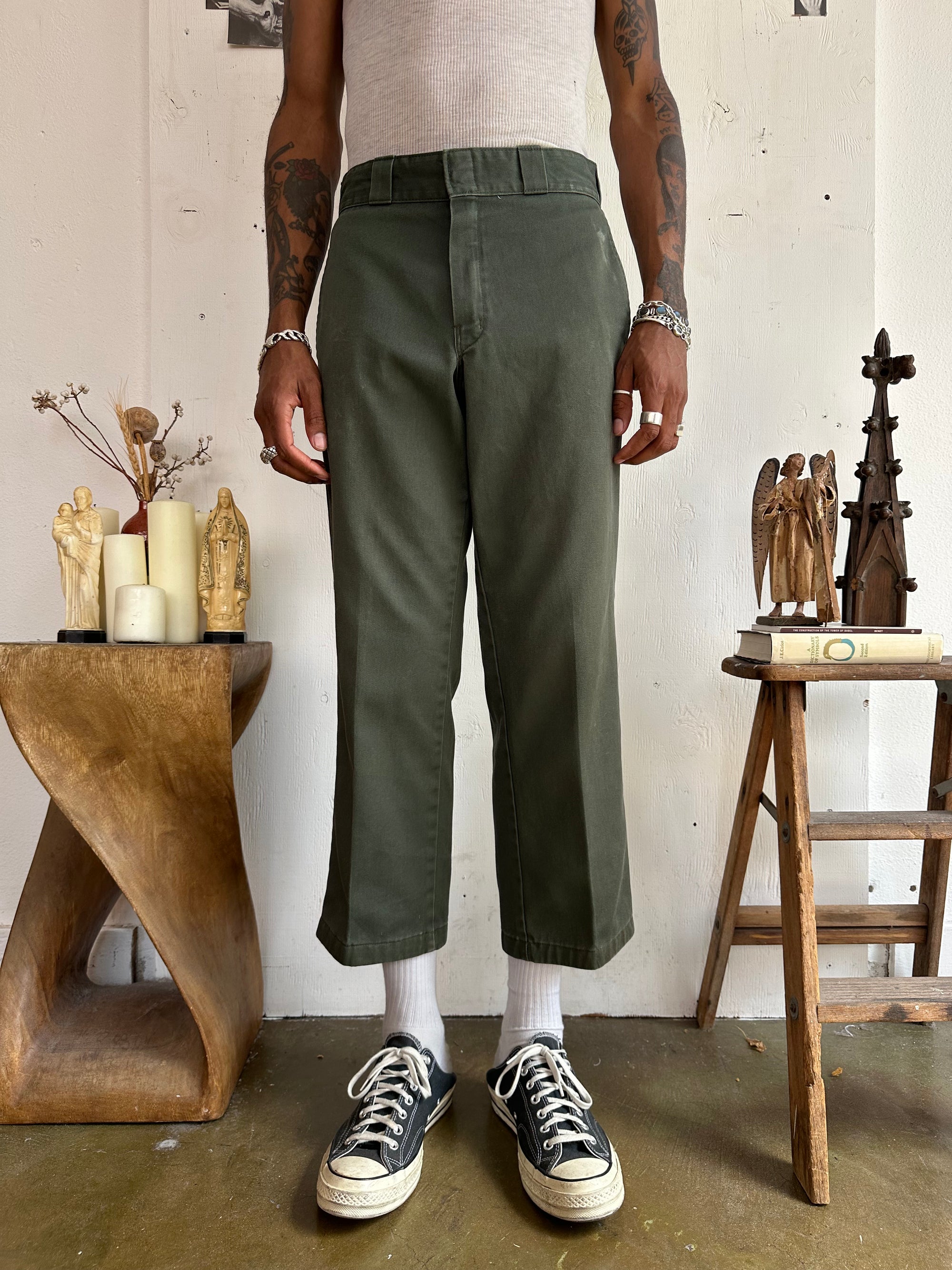 1990s Well Worn Green Dickies 874