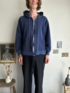 1980s Navy Thermal Hoodie (Boxy L)