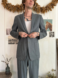 1950s Grey Rayon Suit (M)