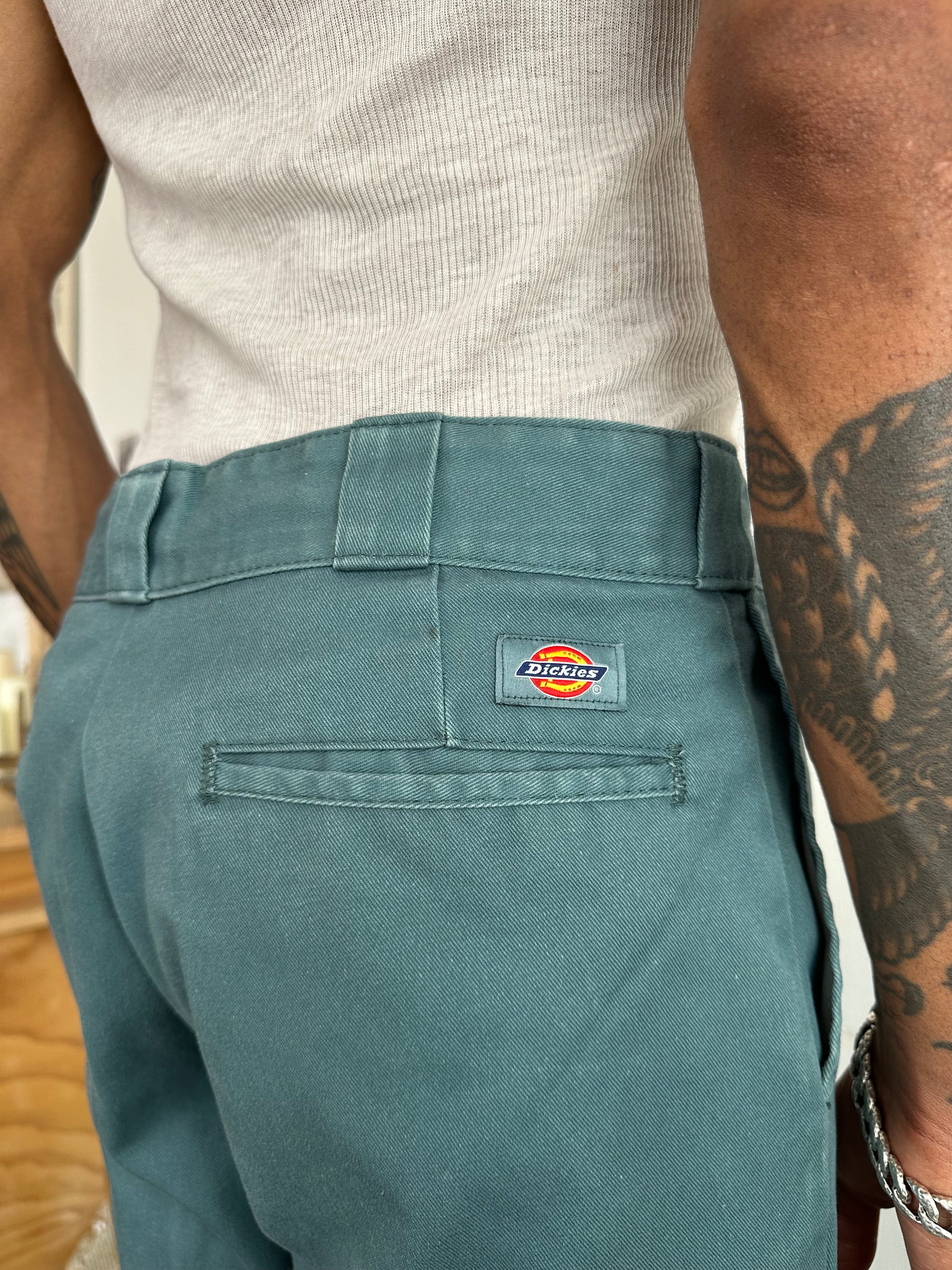 1990s Paint Stained Light Blue Dickies 874