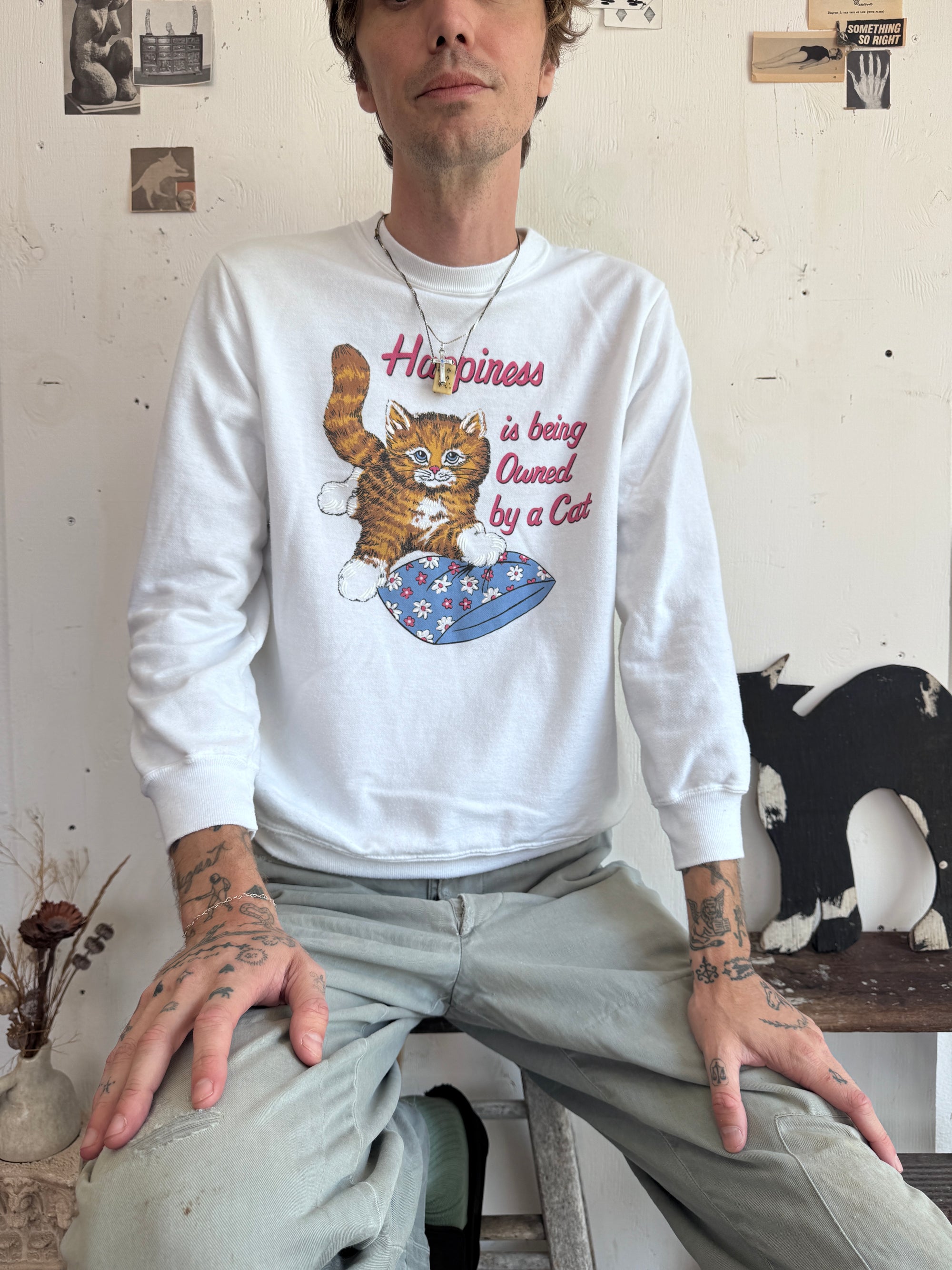 1980s Owned By A Cat Sweatshirt (M)