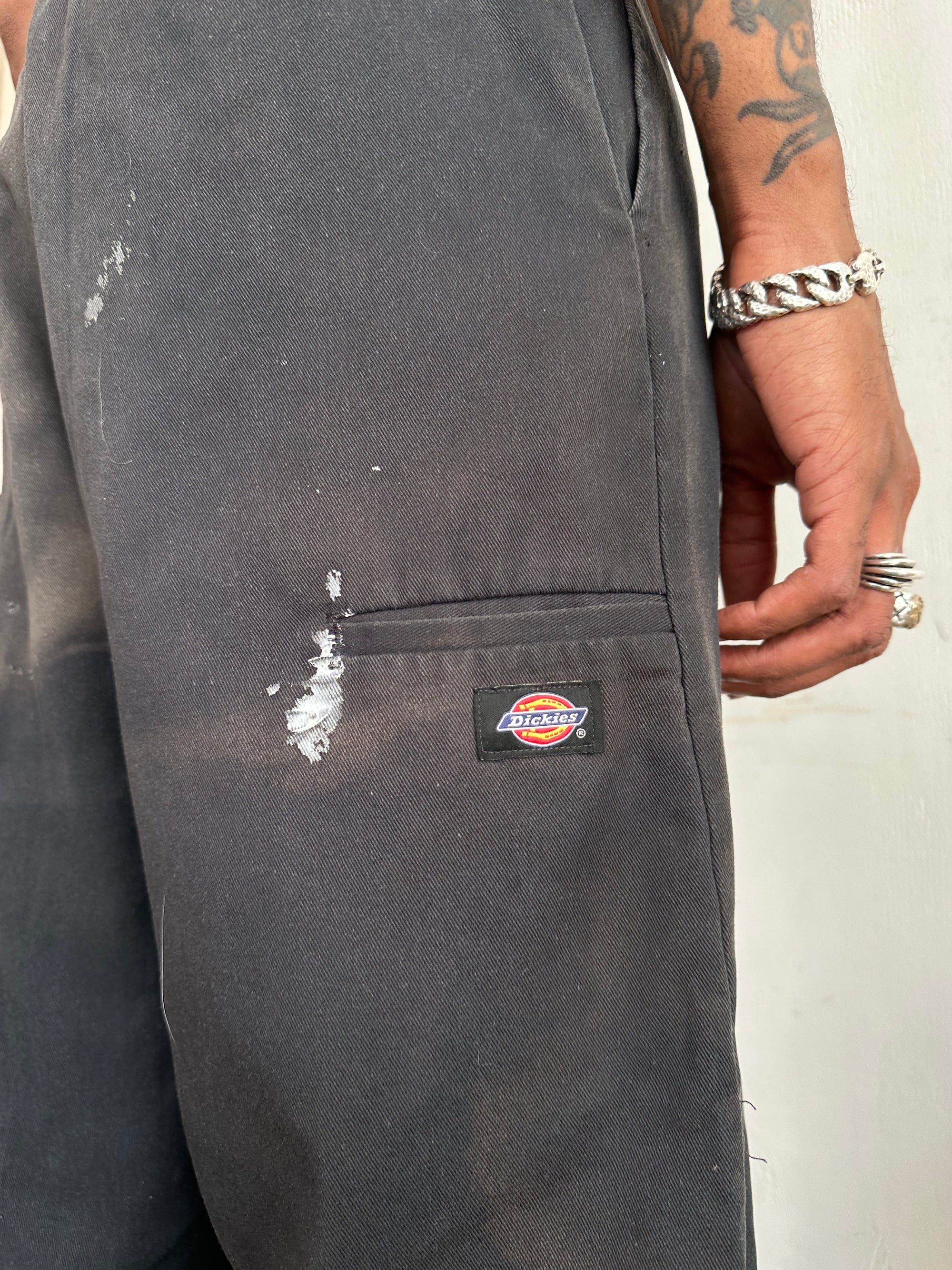 1990s Well Worn Black Dickies Loose Fit