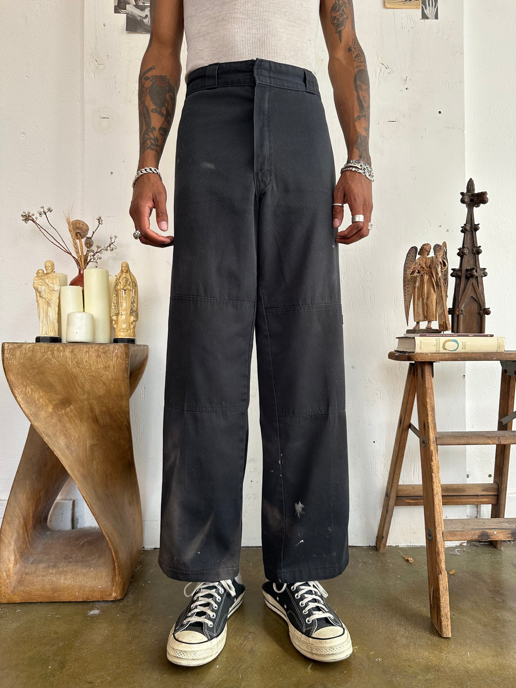 2000s Well Worn Black Loose Fit Dickies