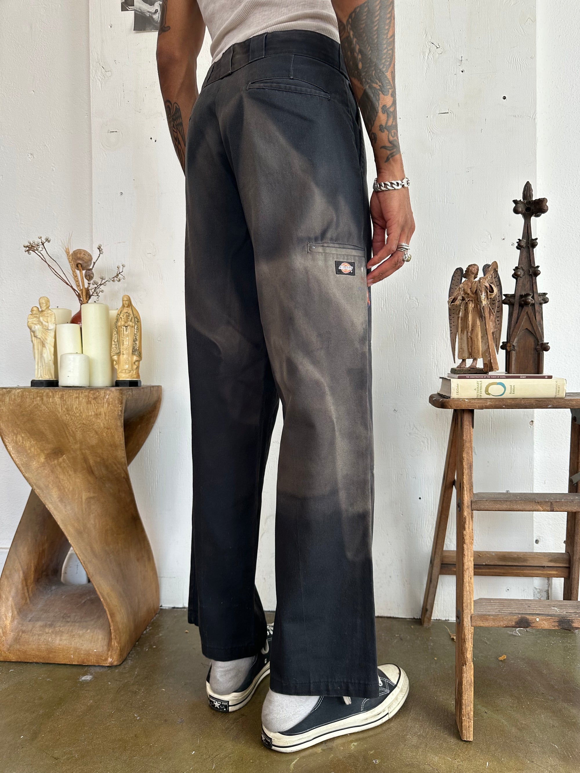 2000s Well Worn Black Loose Fit Dickies
