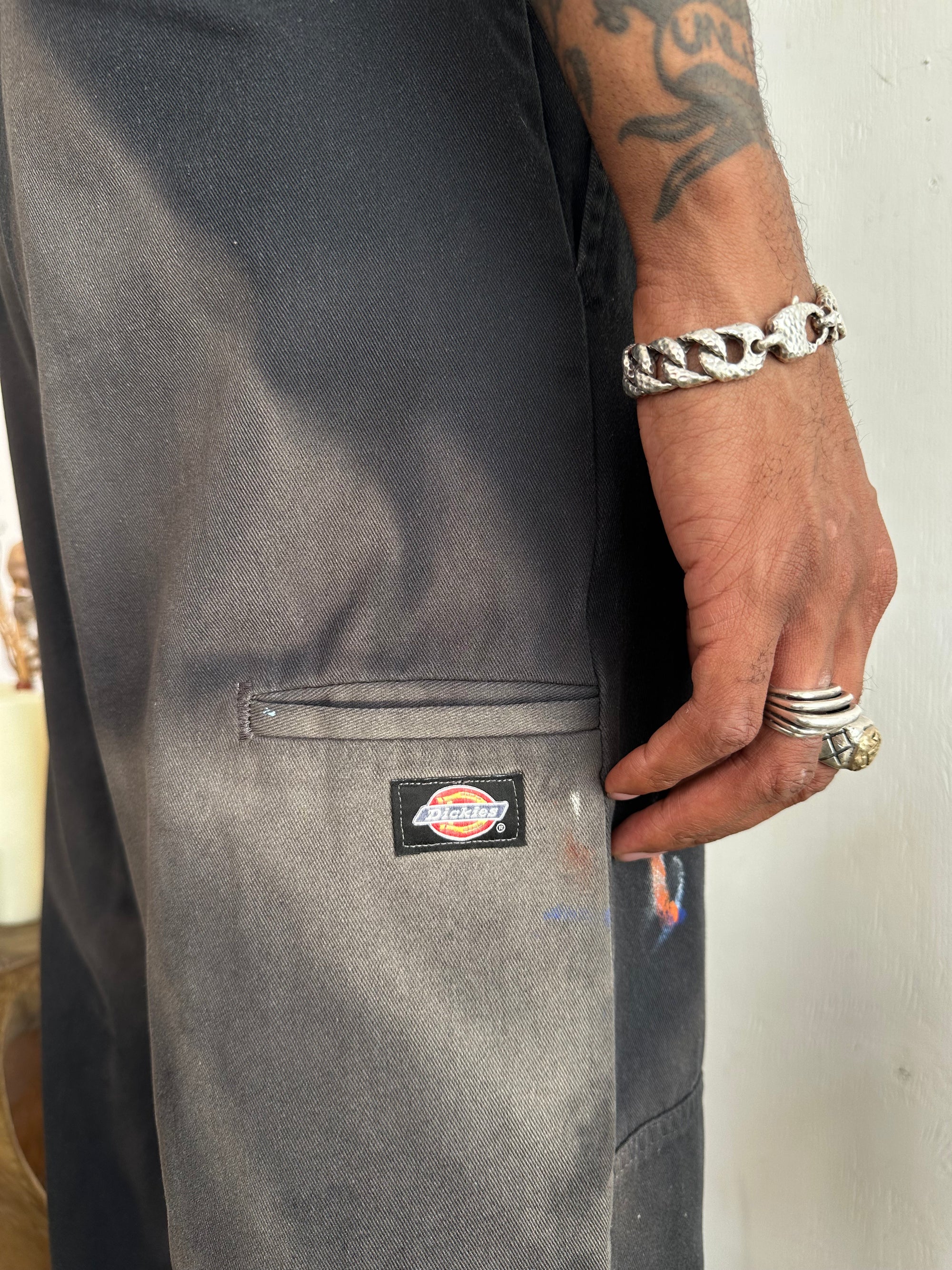 2000s Well Worn Black Loose Fit Dickies