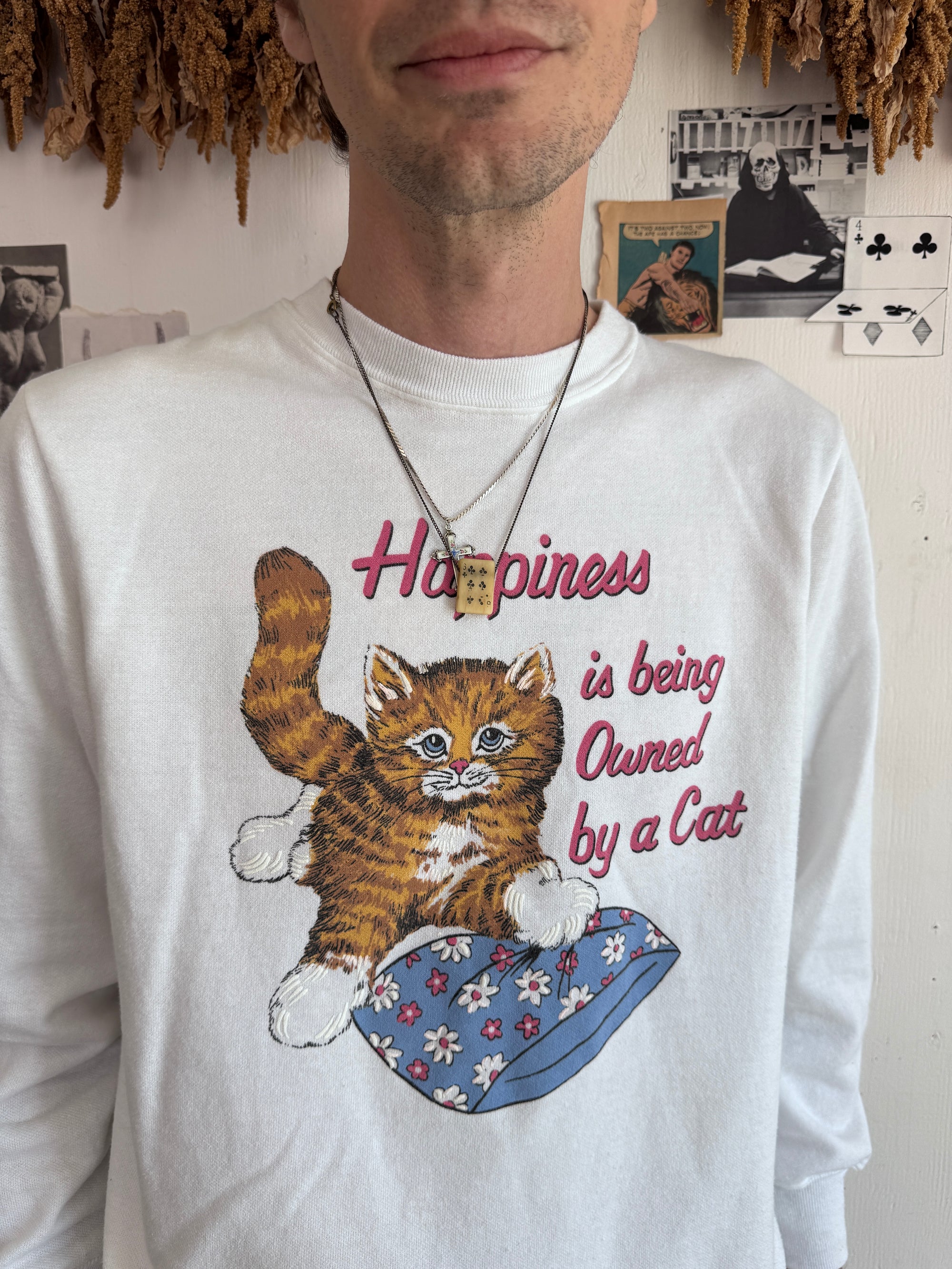 1980s Owned By A Cat Sweatshirt (M)