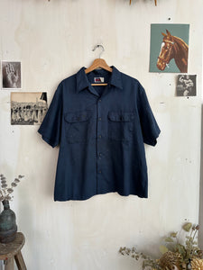 1980s Chopped Navy Big Mac Work Shirt (Boxy M/L)
