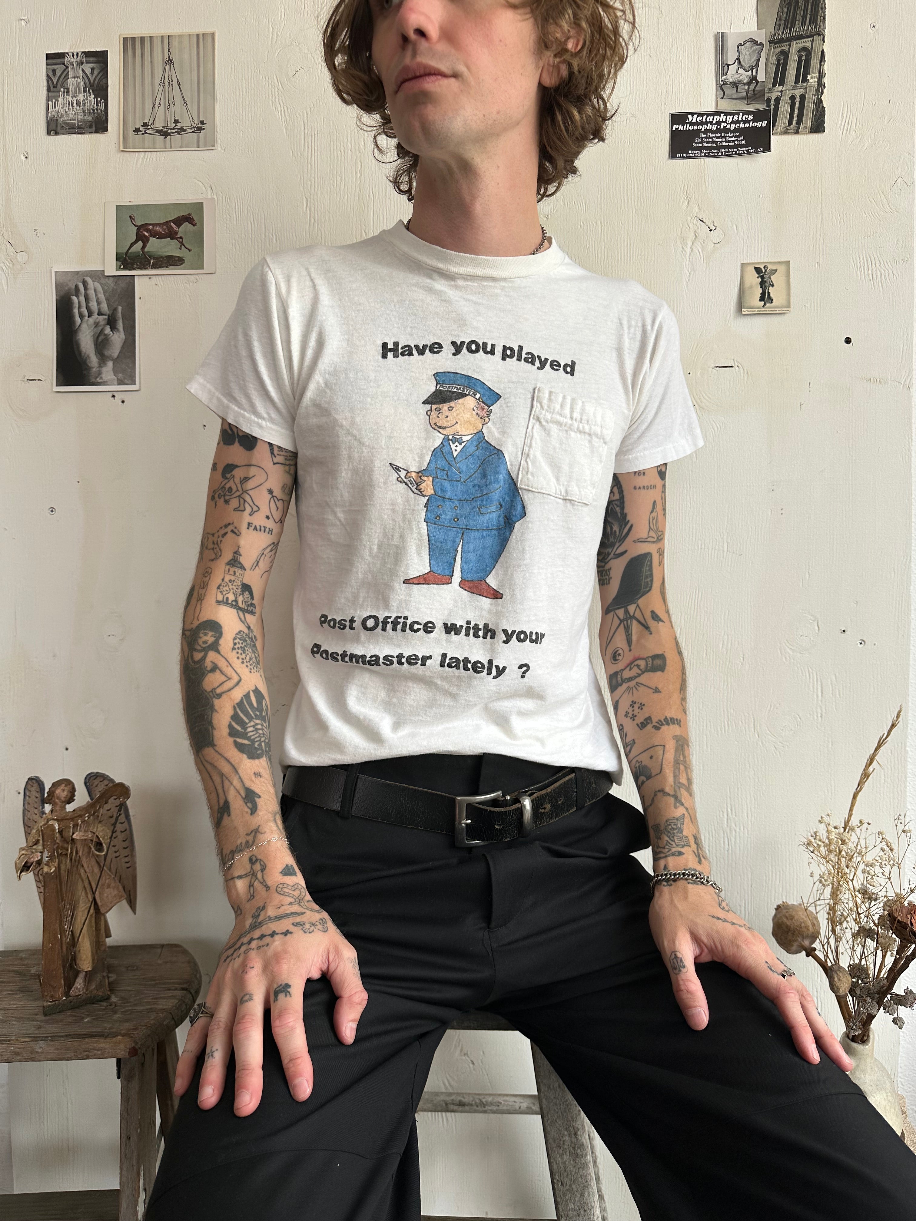 1970s Faded Post Office Pocket Tee (S/M)