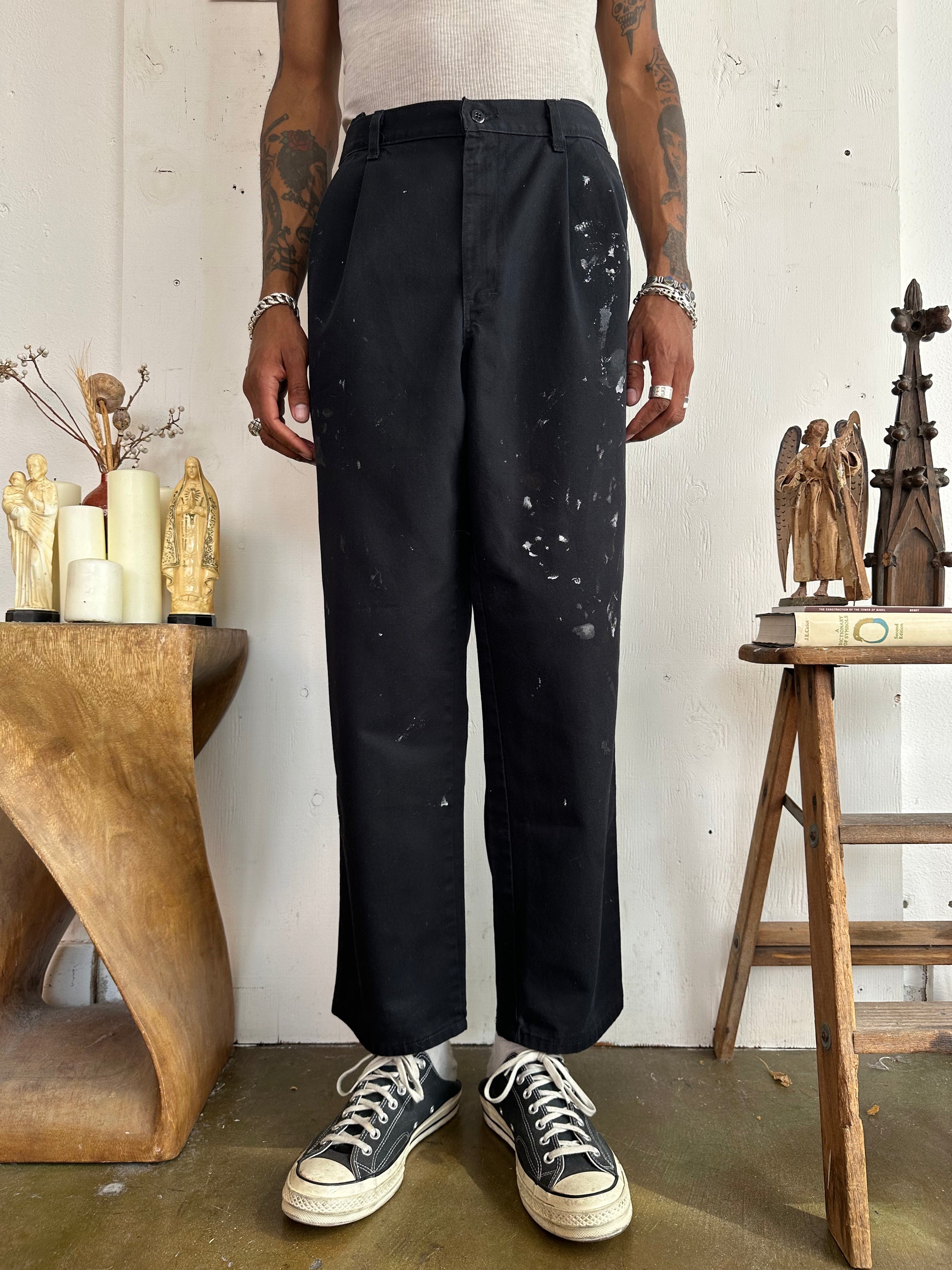2000s Pleated Paint Stained Dickies