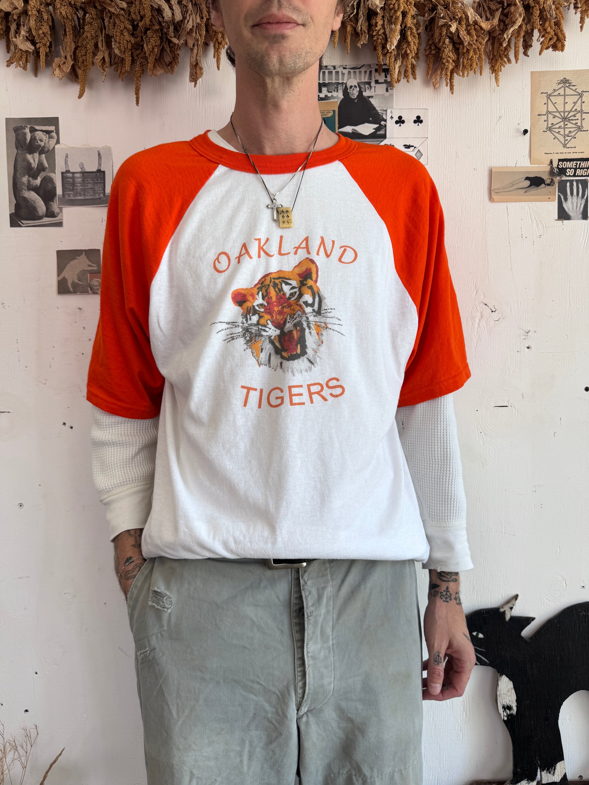 2000s Oakland Tigers Raglan Half-Sleeve (XL)