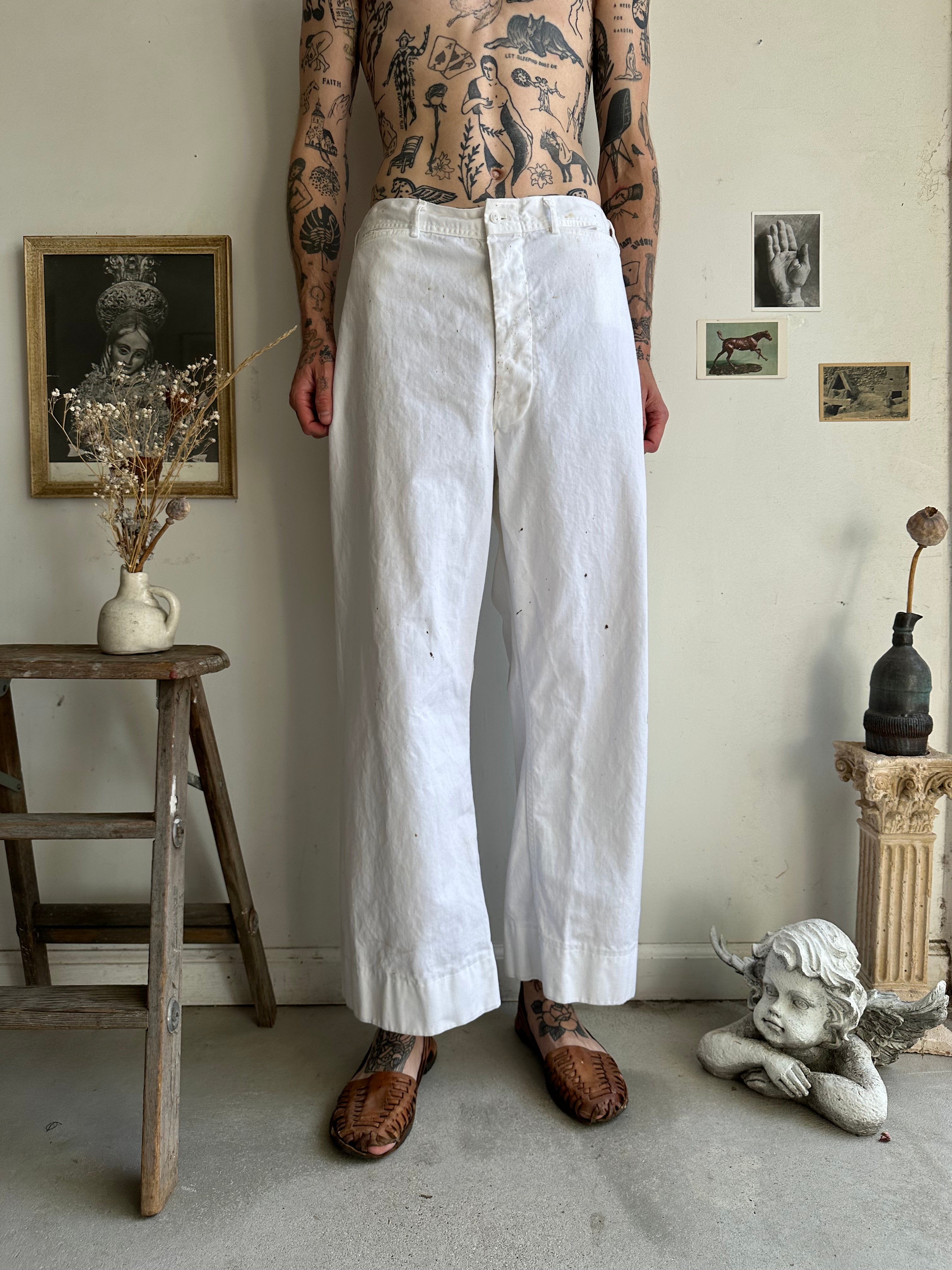 1940s/1950s Well-Worn U.S.N. Pants (34 x 30)