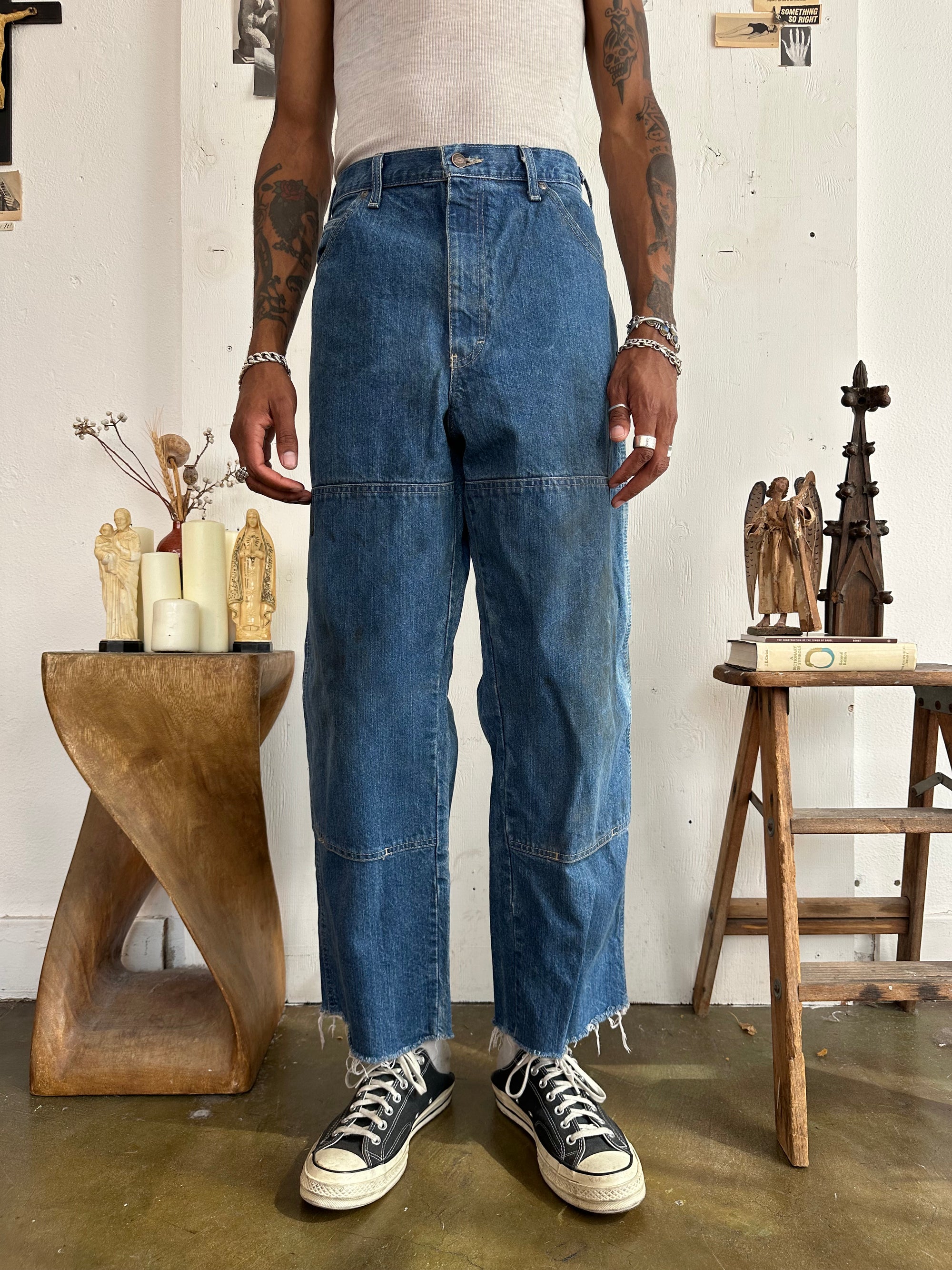 1990s Double Knee Well Worn Denim Dickies