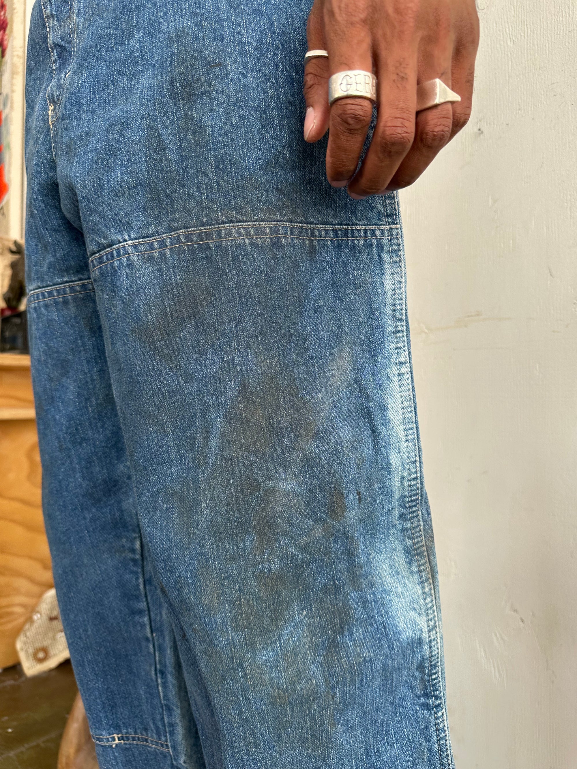 1990s Double Knee Well Worn Denim Dickies
