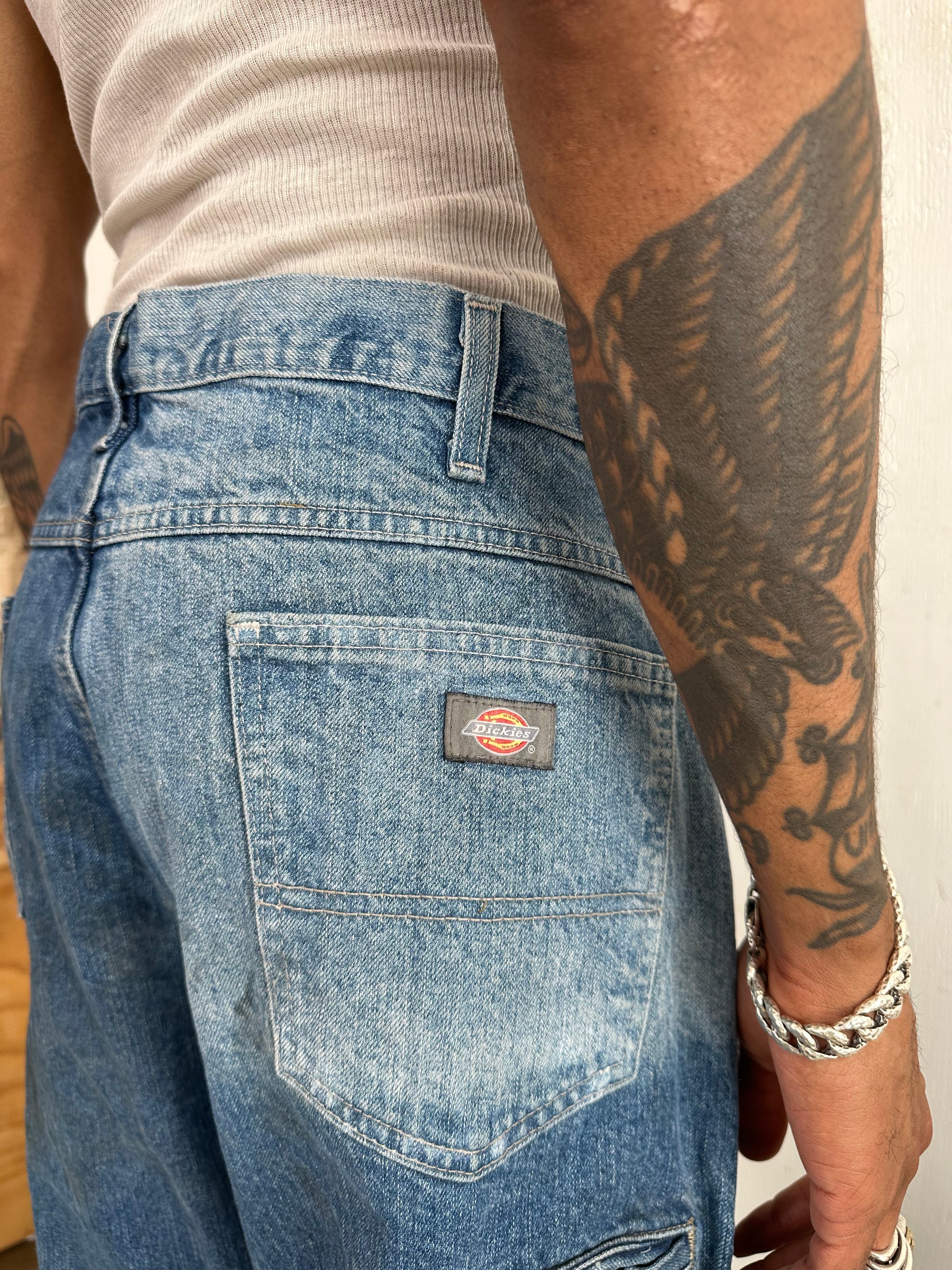 1990s Double Knee Well Worn Denim Dickies