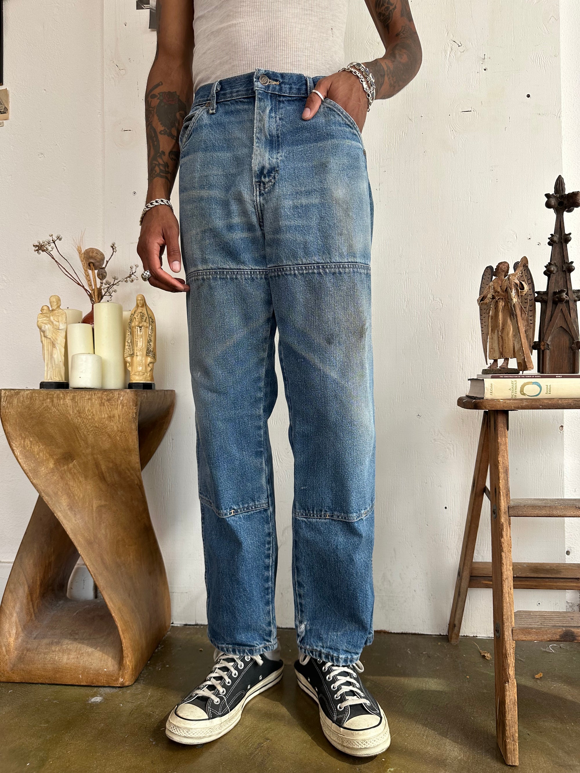 1990s Faded Well Worn Denim Dickies