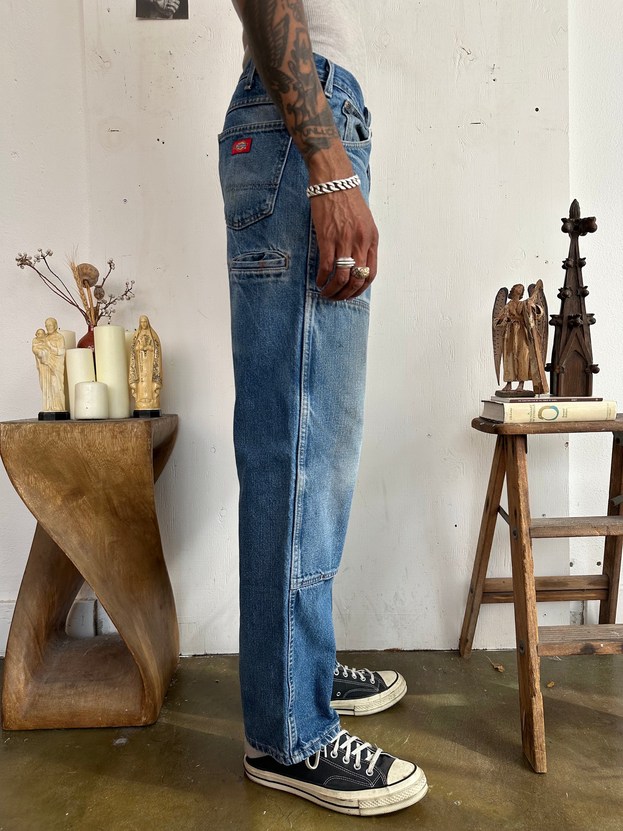 1990s Faded Well Worn Denim Dickies
