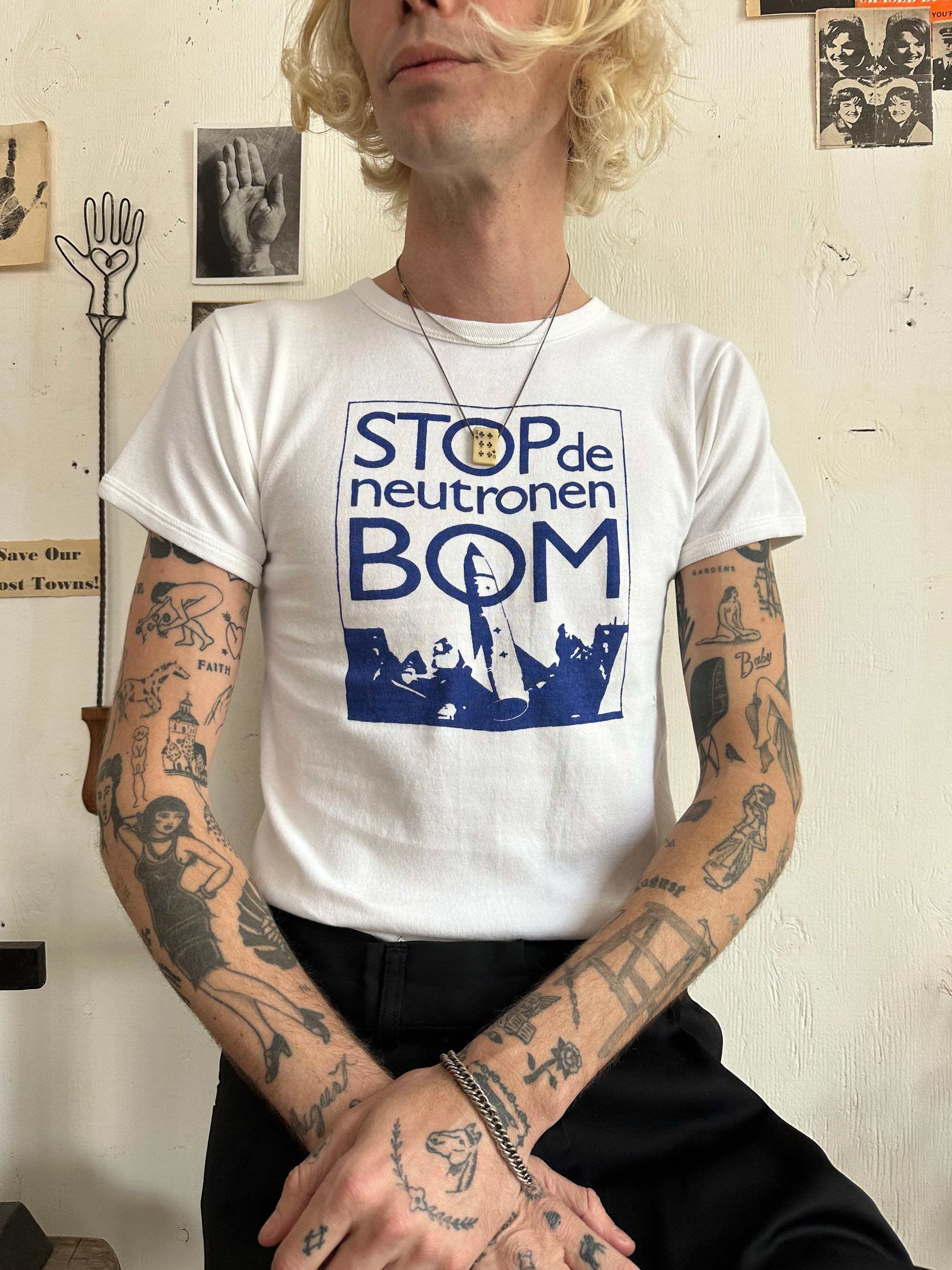 2000s Stop the Neutron Bomb T-Shirt