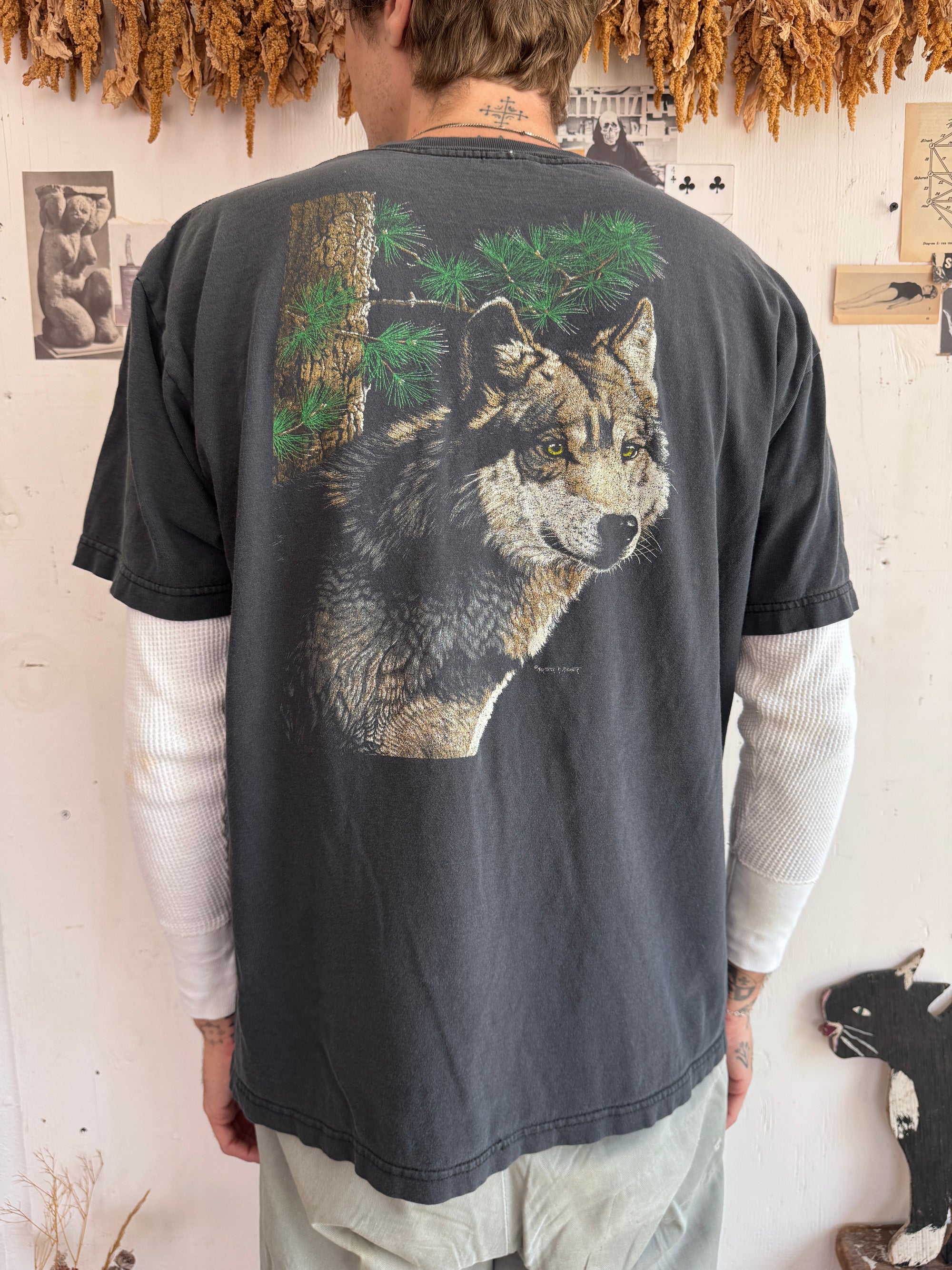 1990s Tiger and Wolf Double Sided Tee (XL)