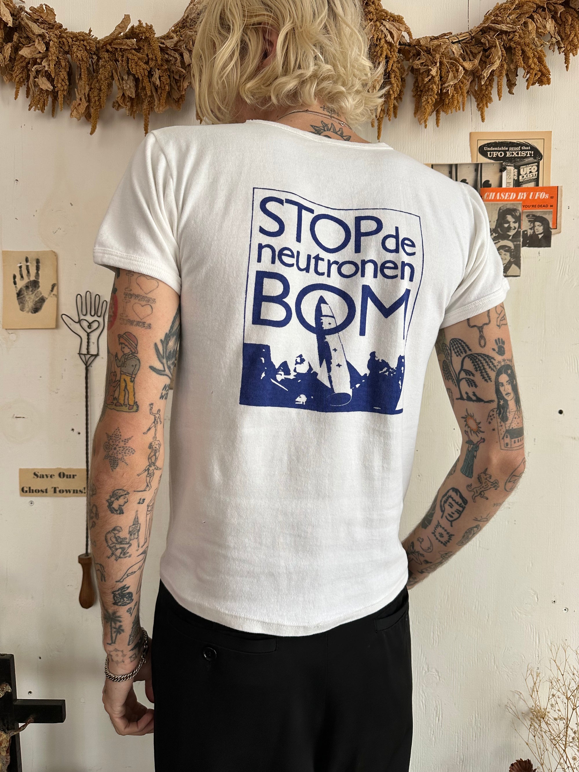 2000s Stop the Neutron Bomb T-Shirt