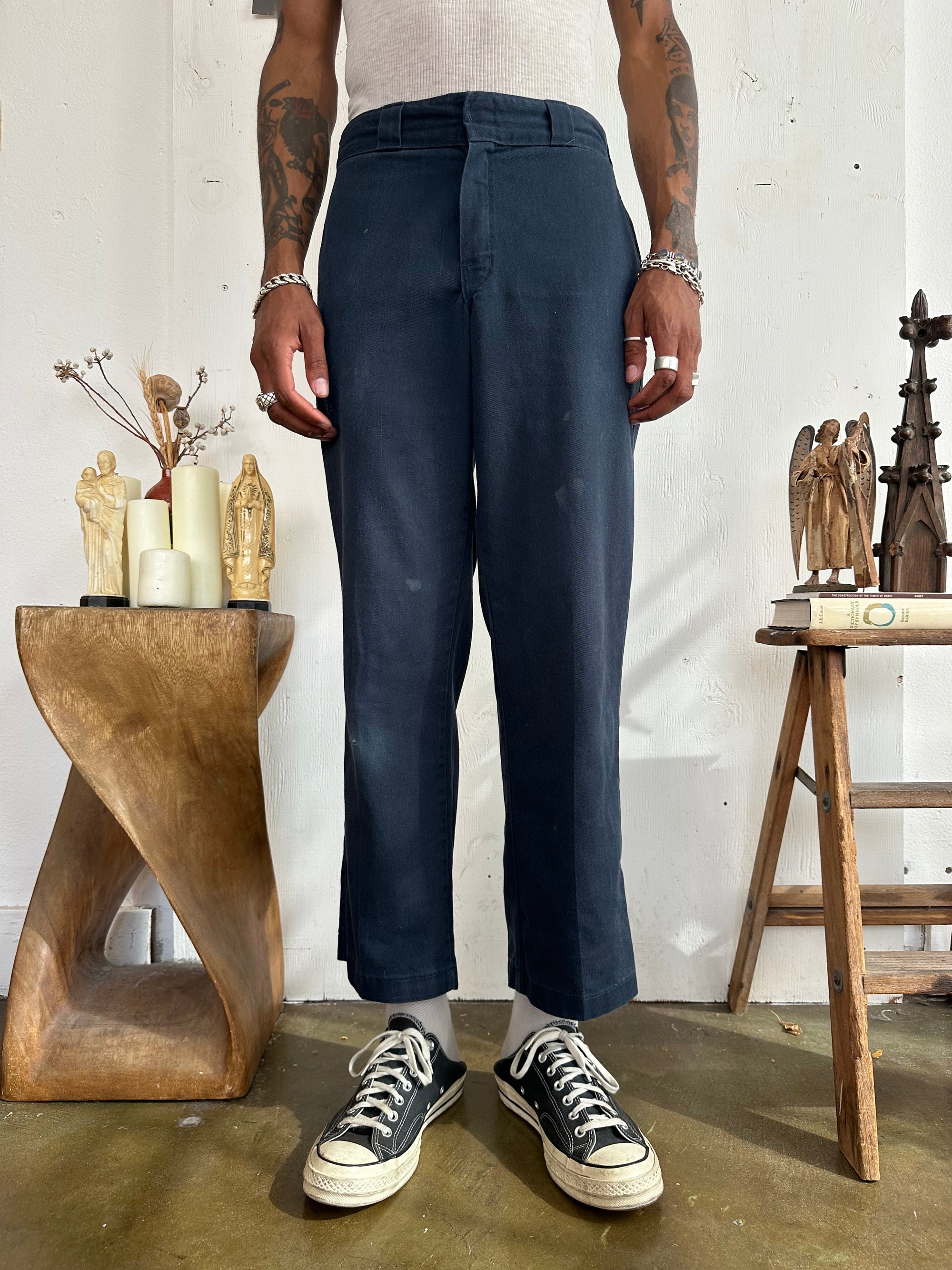 2000s Well Worn Navy Blue Dickies 874 Flex