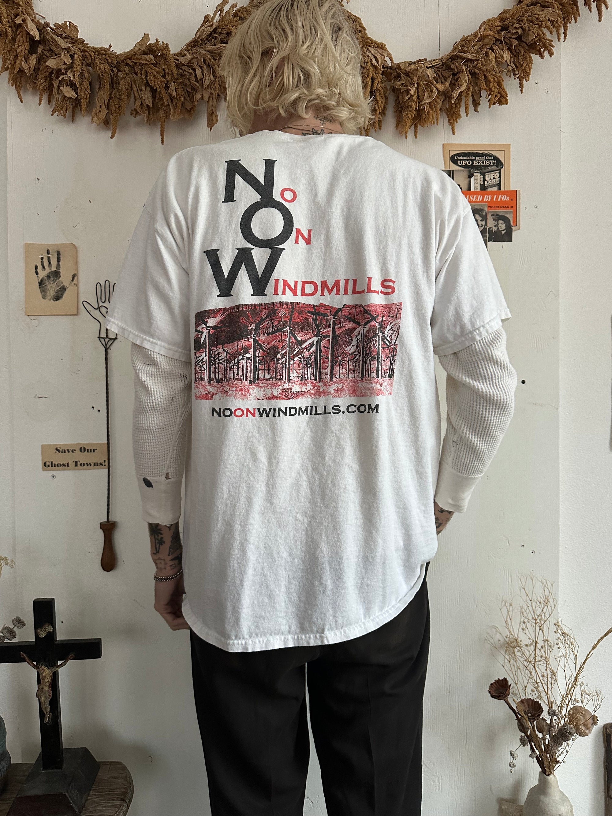 2000s No On Windmills Tee